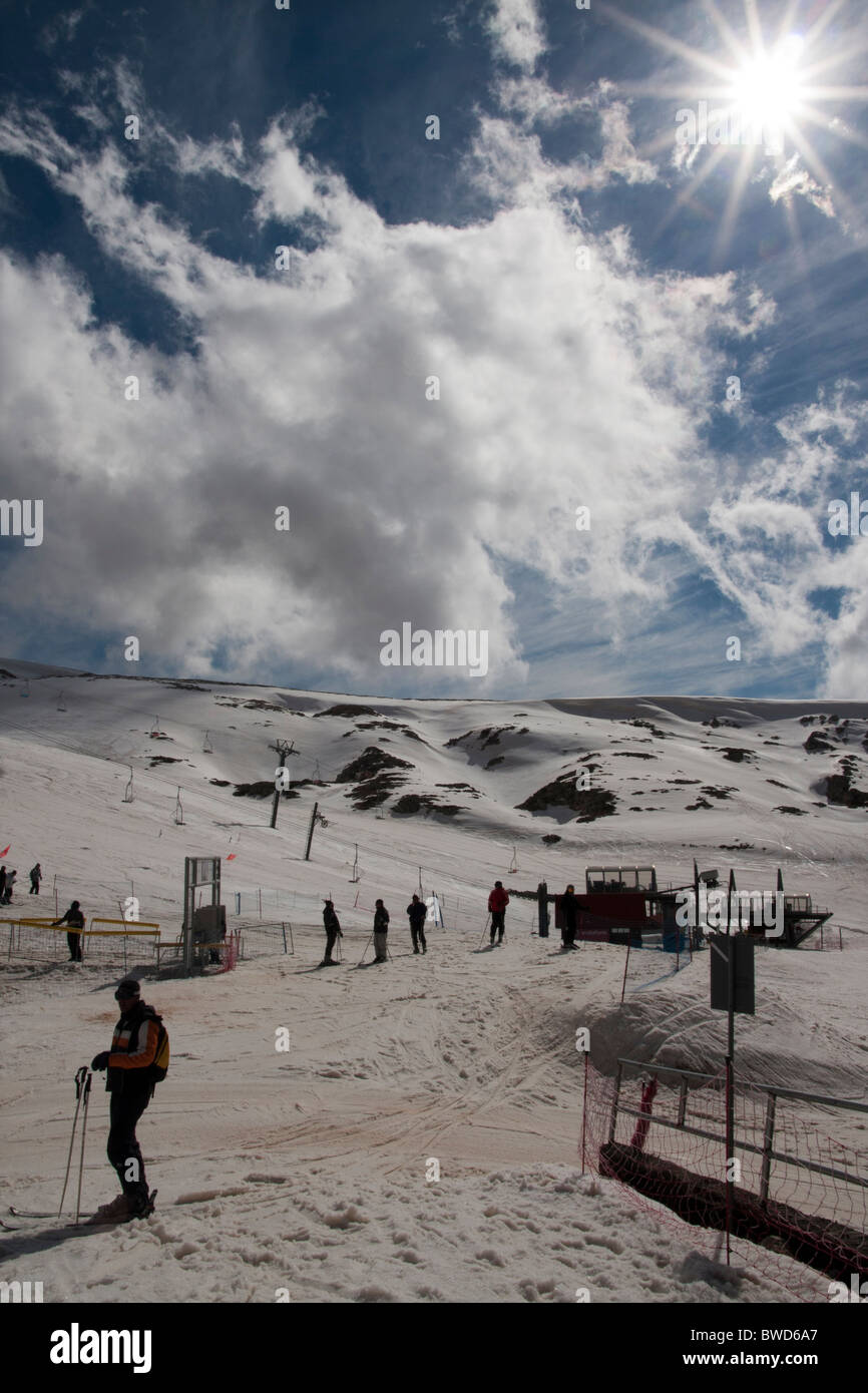 Parnassus (Parnassos) Ski-Zentrum. Kelaria Stockfoto