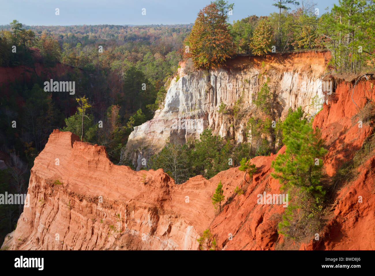 Providence Canyon im Herbst. Stockfoto