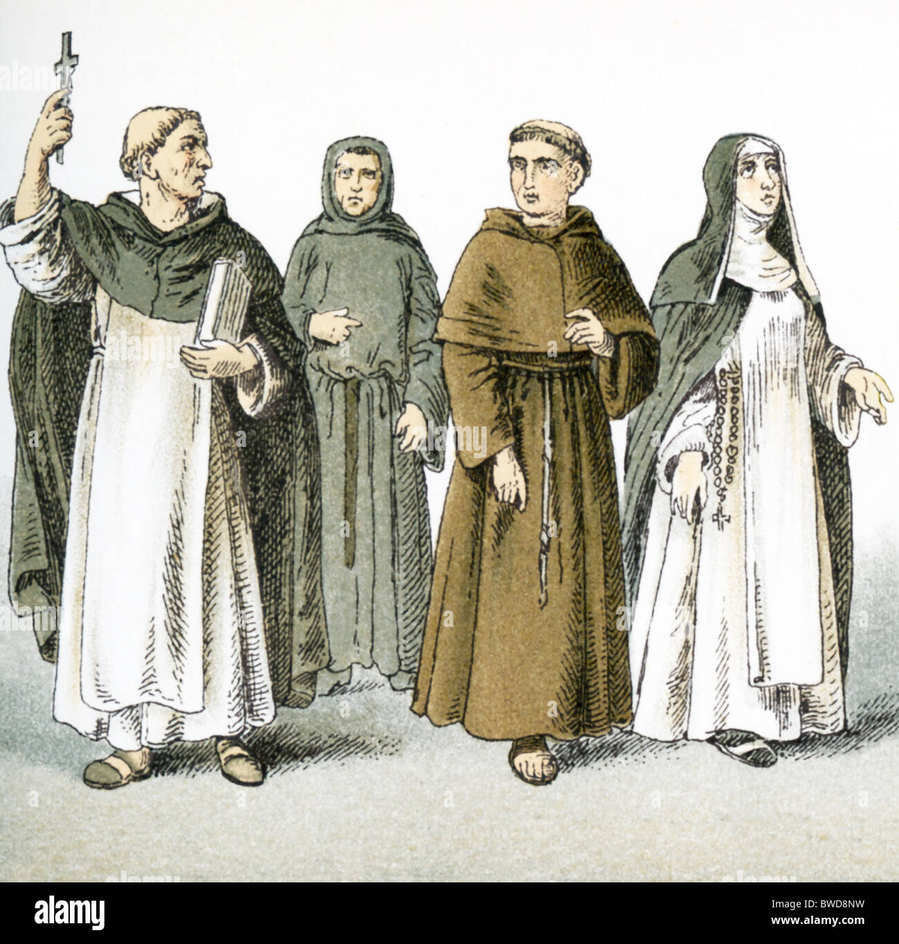 Hier sind schwarze Mönch (mendicant Prediger), Austin Friar ...