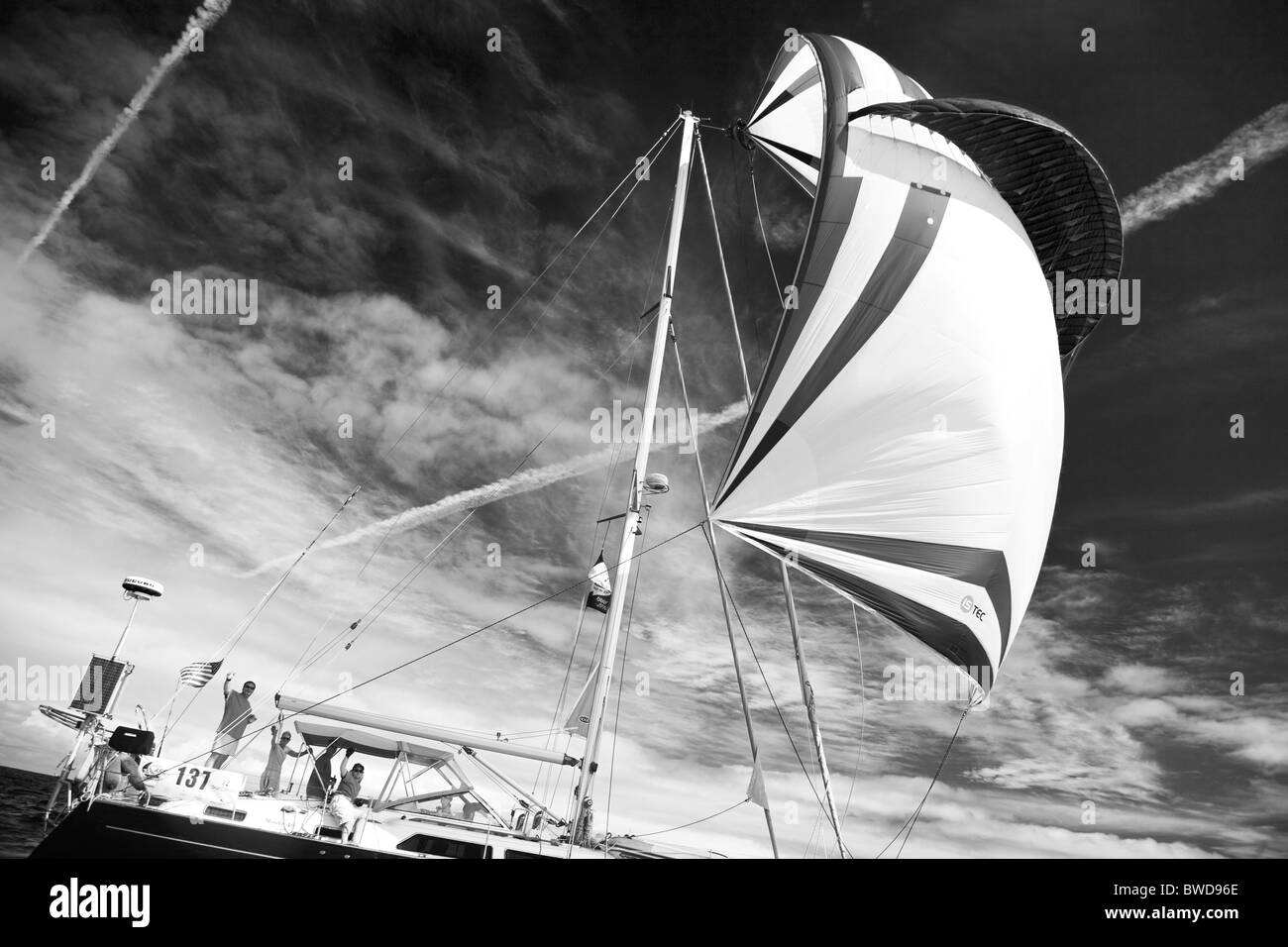 Die 25. Atlantic Rally for Cruisers, die zwischen Las Palmas und St. Lucia in der Karibik. Stockfoto