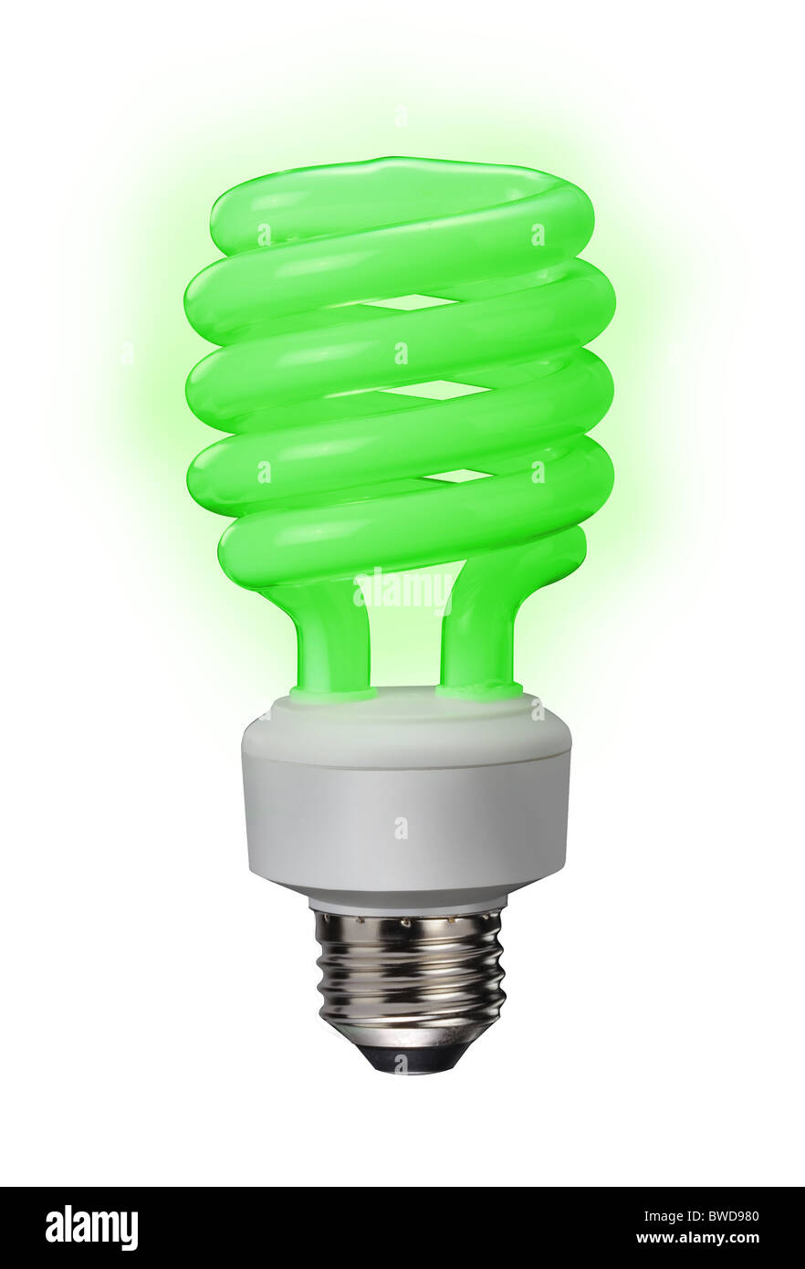 Leuchtstoff Glühlampen sparen viel Geld und Energie. Stockfoto