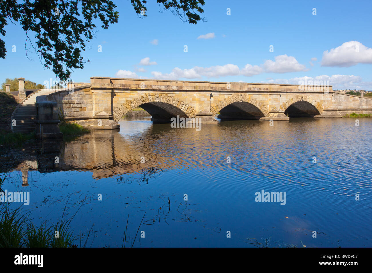 Alte Brücke der Sträfling gebaut in der historischen Stadt von Ross in Tasmanien Stockfoto