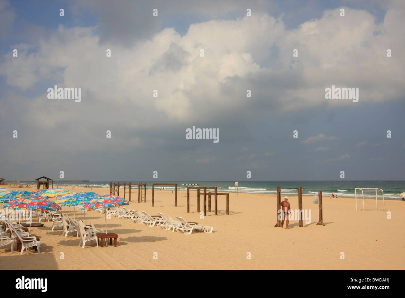 Israel, Küstenebene, die Strandpromenade in Ashdod Stockfoto