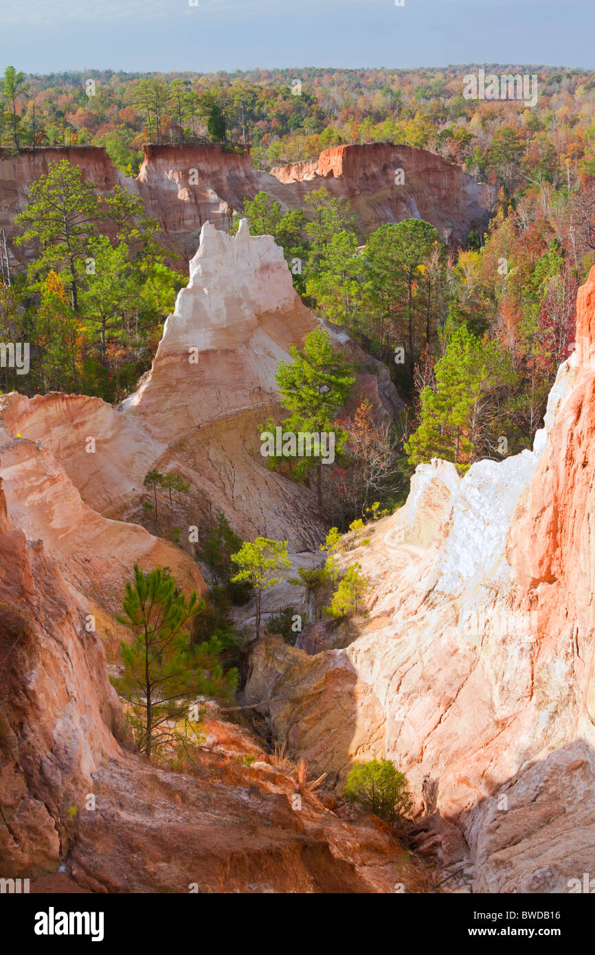 Providence Canyon im Herbst. Stockfoto