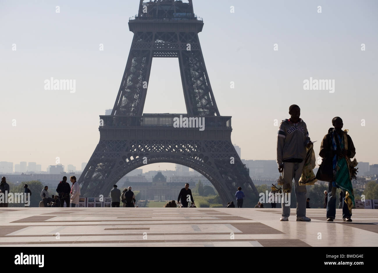 Blick auf Eiffelturm aus dem trocadero Stockfoto