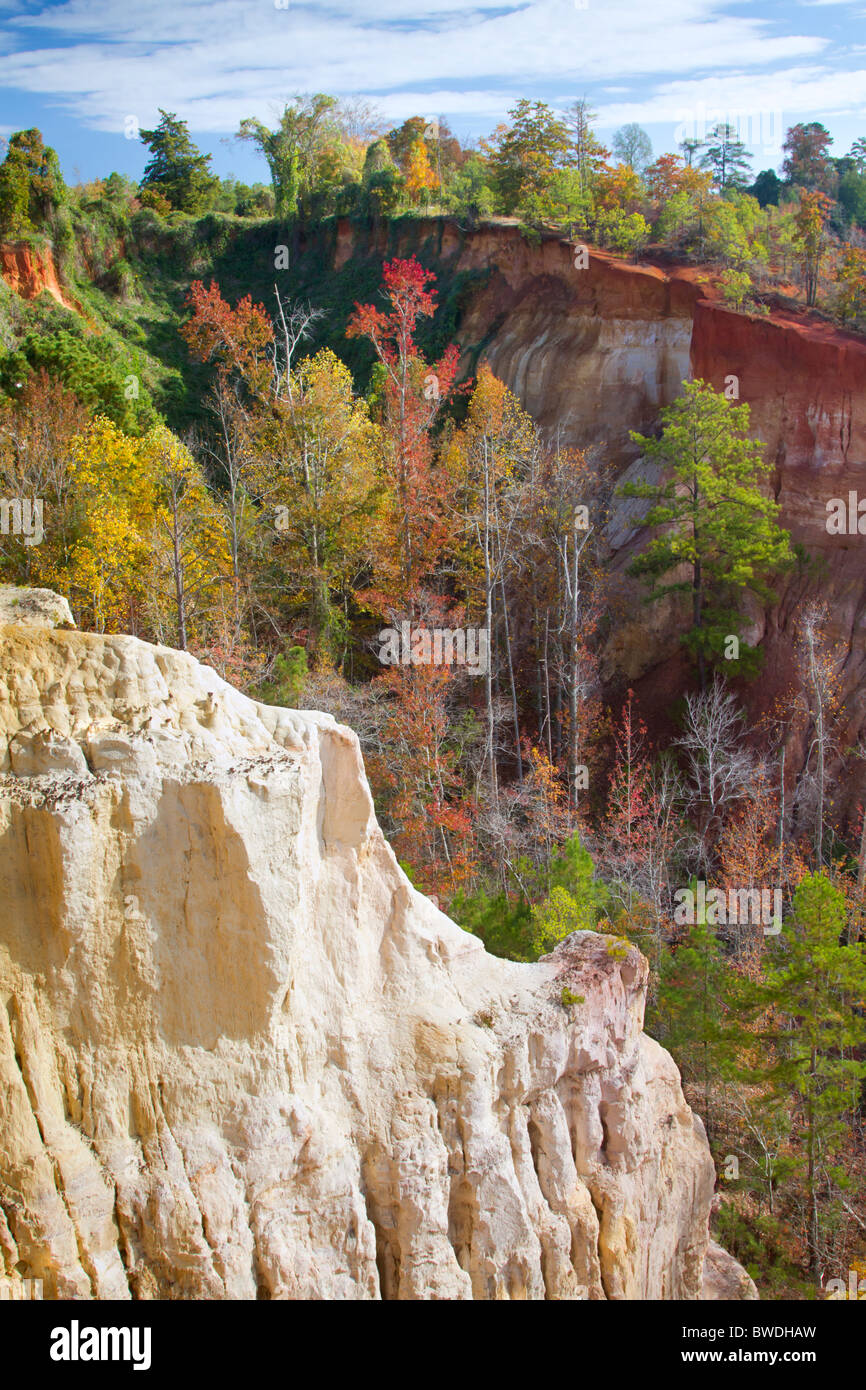 Providence Canyon im Herbst. Stockfoto