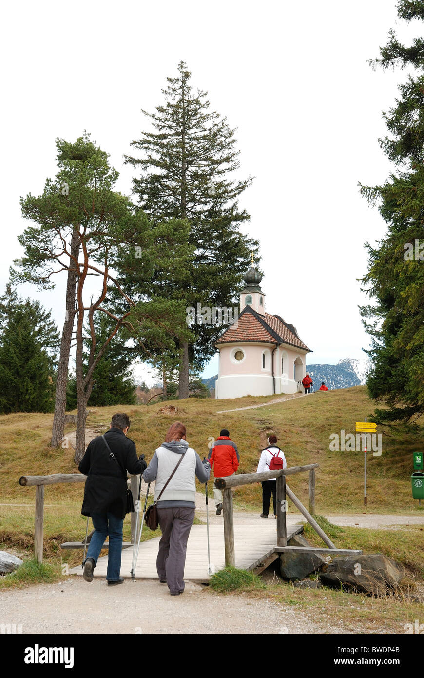 Kapelle Maria Koenigin-See-Lautersee-Mittenwald Bayern Deutschland Stockfoto