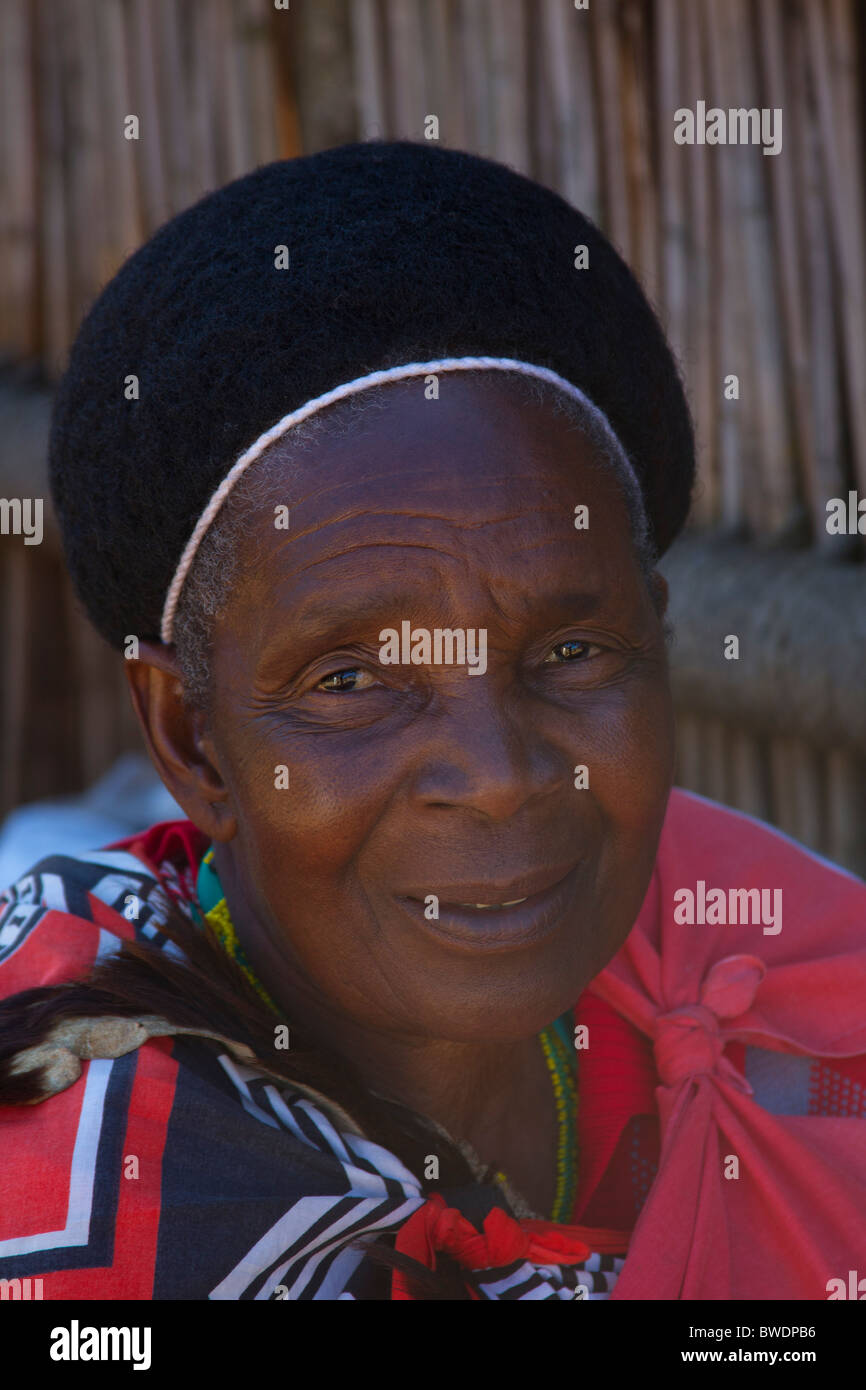 Traditionelle Swazi Frau Stockfoto