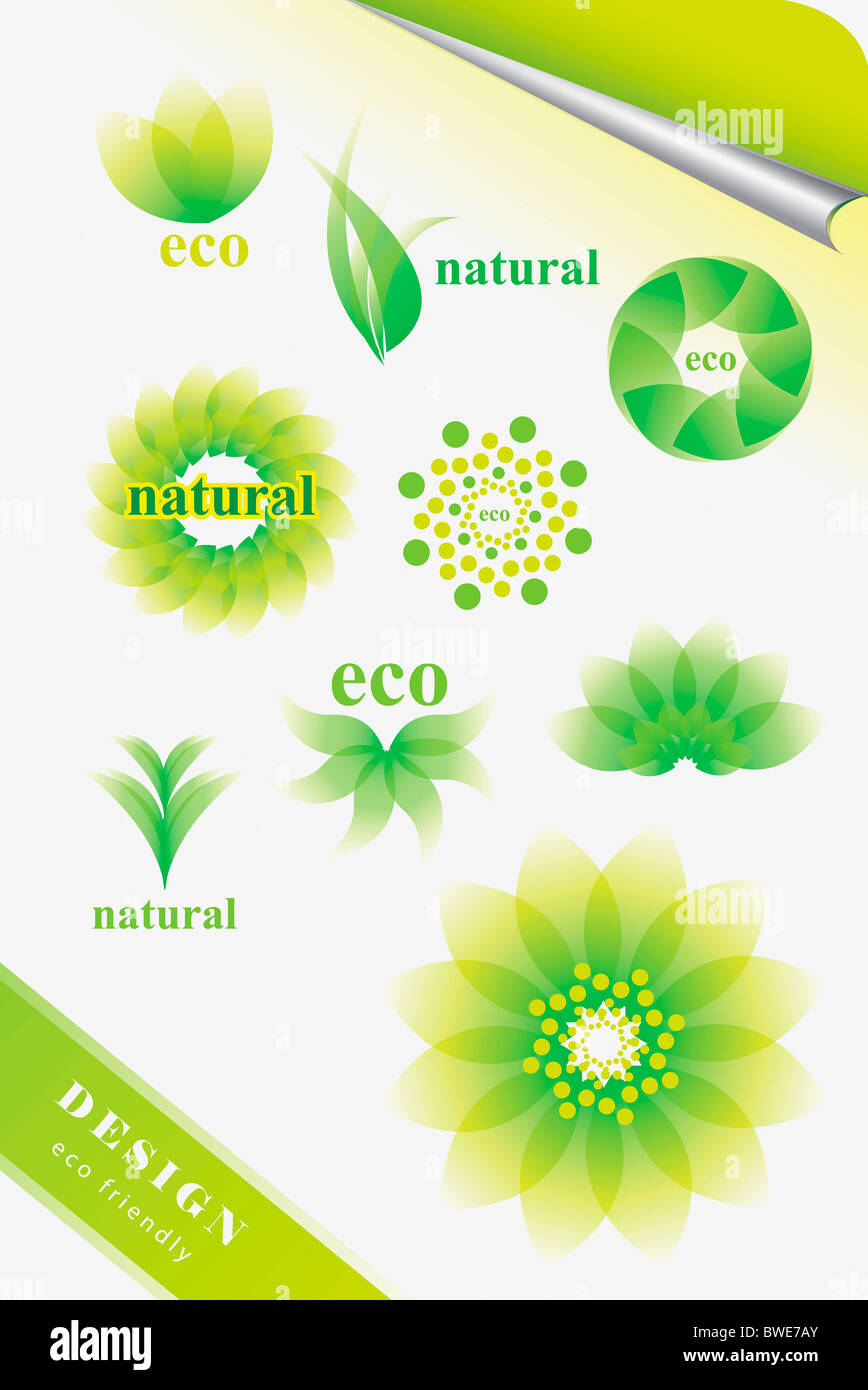 Eco-freundlich-Symbole Stockfoto