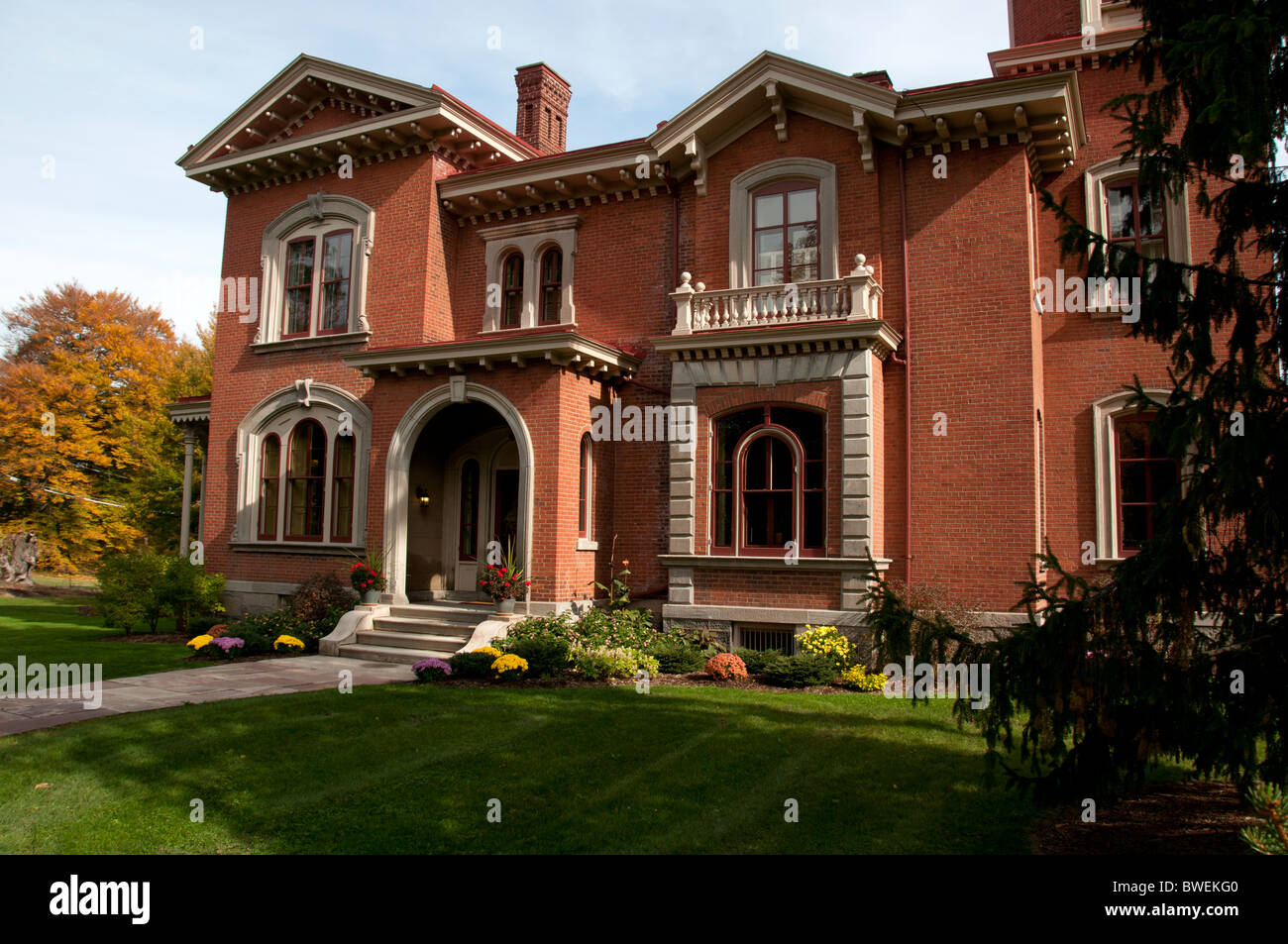 Villa im italienischen Stil in Rochester, New York USA. Stockfoto