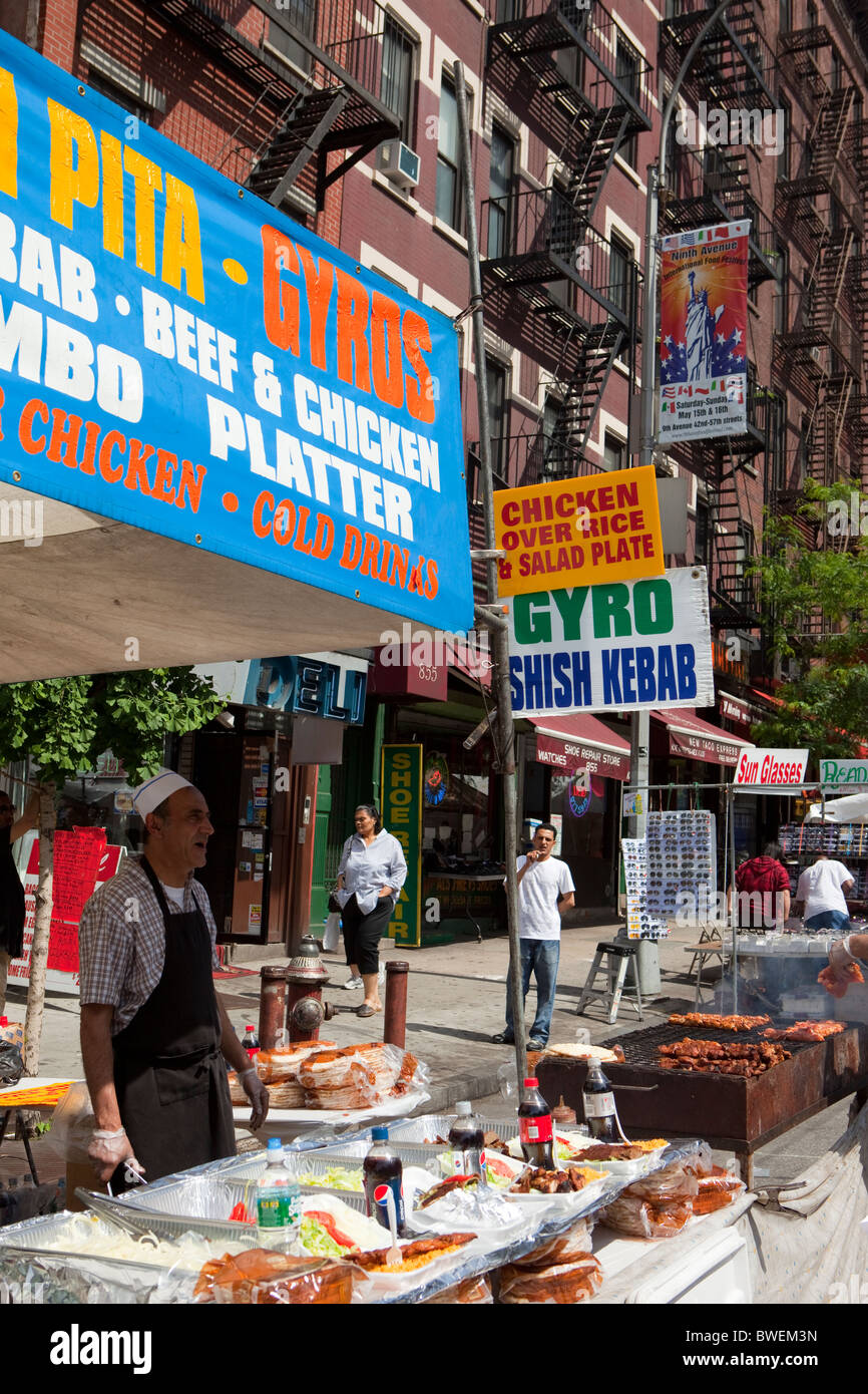 "Teufel's Küche" 9th Avenue internationales Food Festival. Stockfoto