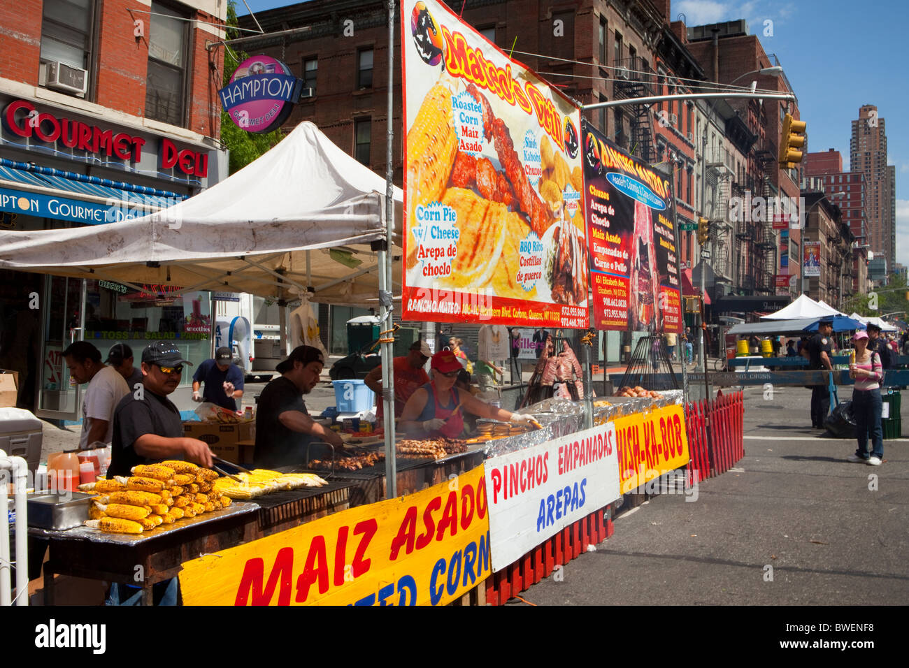 "Teufel's Küche" 9th Avenue internationales Food Festival. Stockfoto