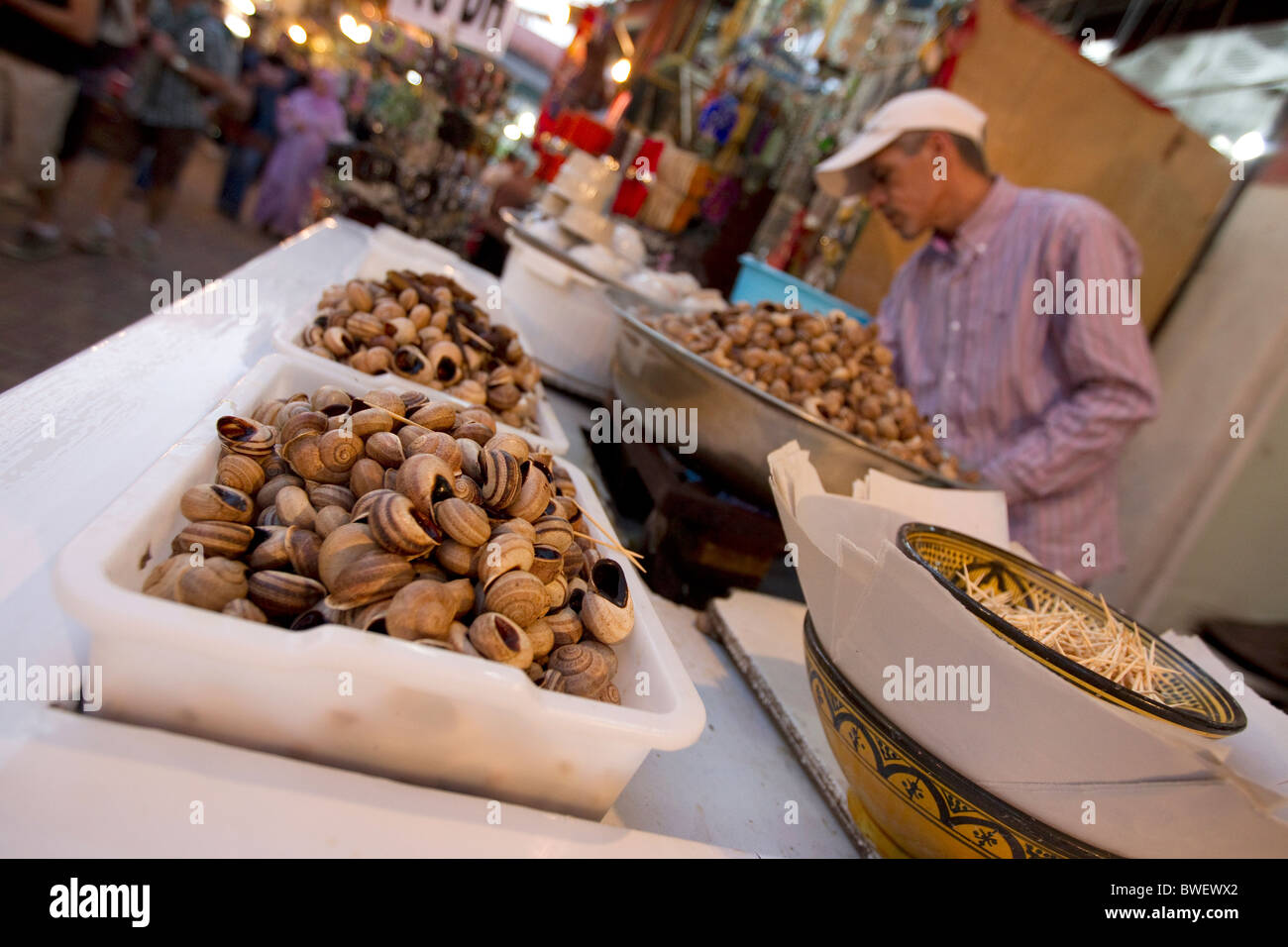Schnecken im Verkauf; Marrakesch; Marokko Stockfoto