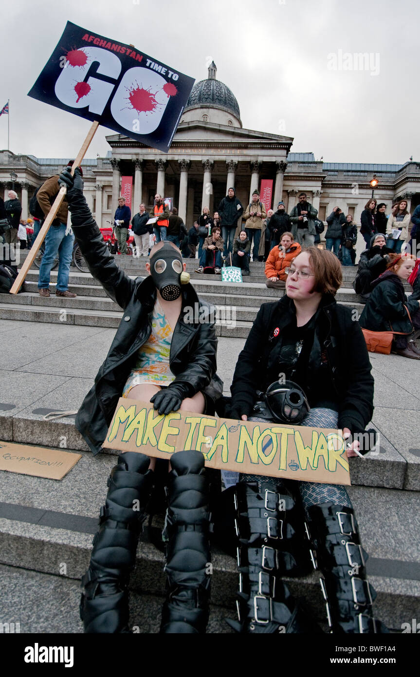 Stoppt den Krieg in Afghanistan Marsch durch zentrale London November 20thn 2010 Stockfoto