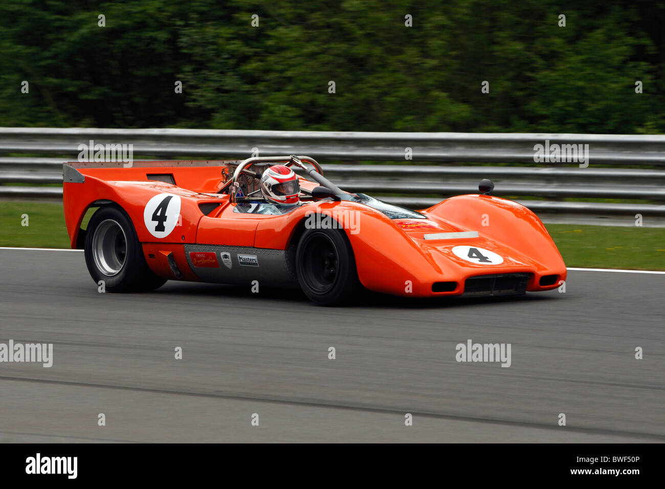 Anthony Taylor fahren ein McLaren M6B in Brands Hatch Masters Historic Festival 2010 Stockfoto