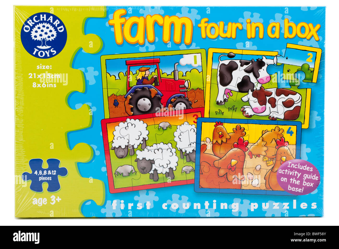 Orchard Toys Box "erste Zählung Jigsaw Puzzle" "auf dem Bauernhof vier in  einer Box" nur zur redaktionellen Stockfotografie - Alamy