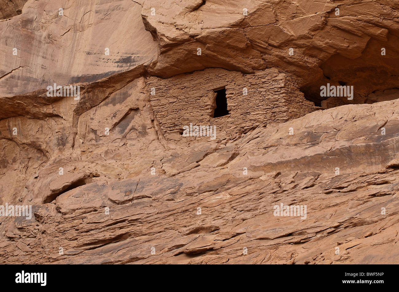 DAS lange Haus, etwa 1500 Jahre alte Ruine der Indianer, Mystery Valley, Arizona, USA Stockfoto