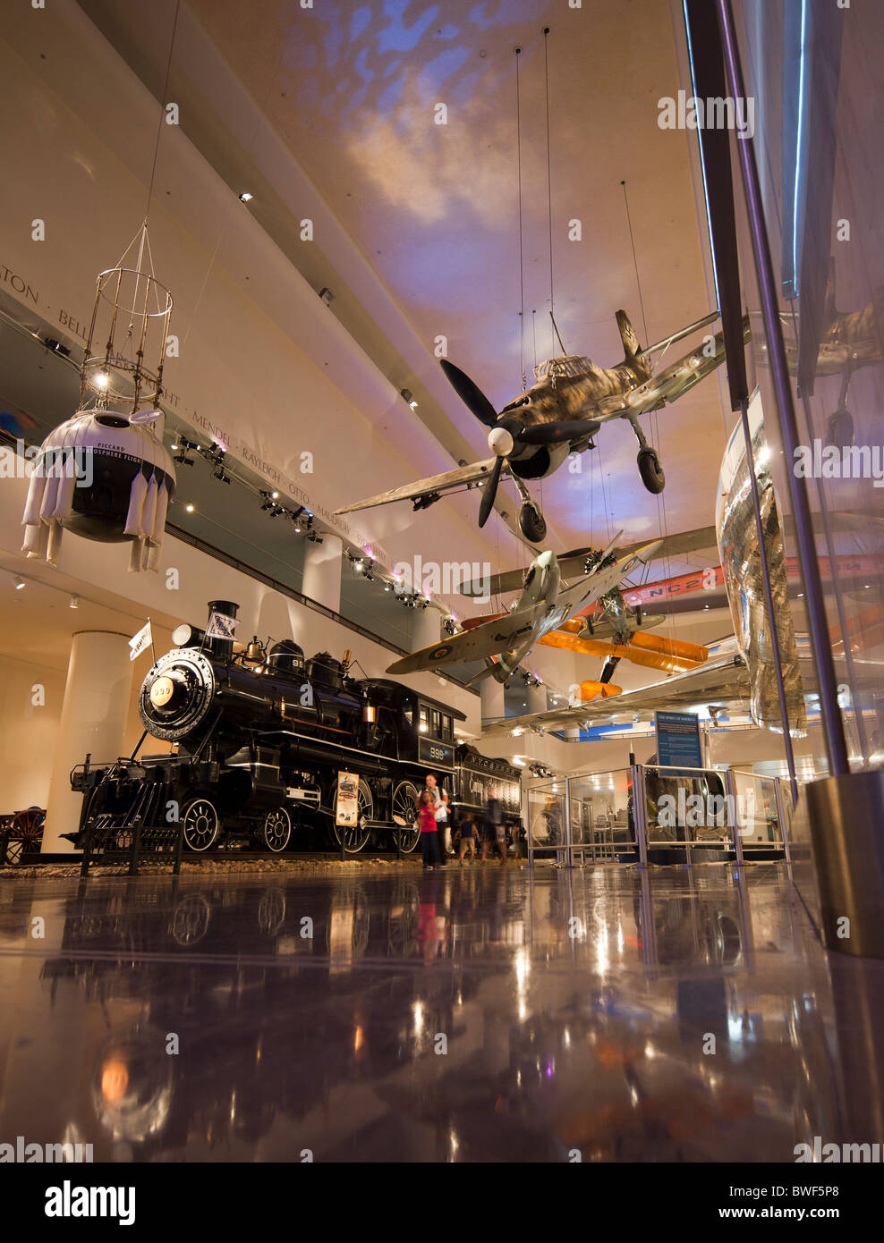 Transport-Galerie, Museum für Wissenschaft und Industrie, Transport Gallery, Chicago, USA Stockfoto