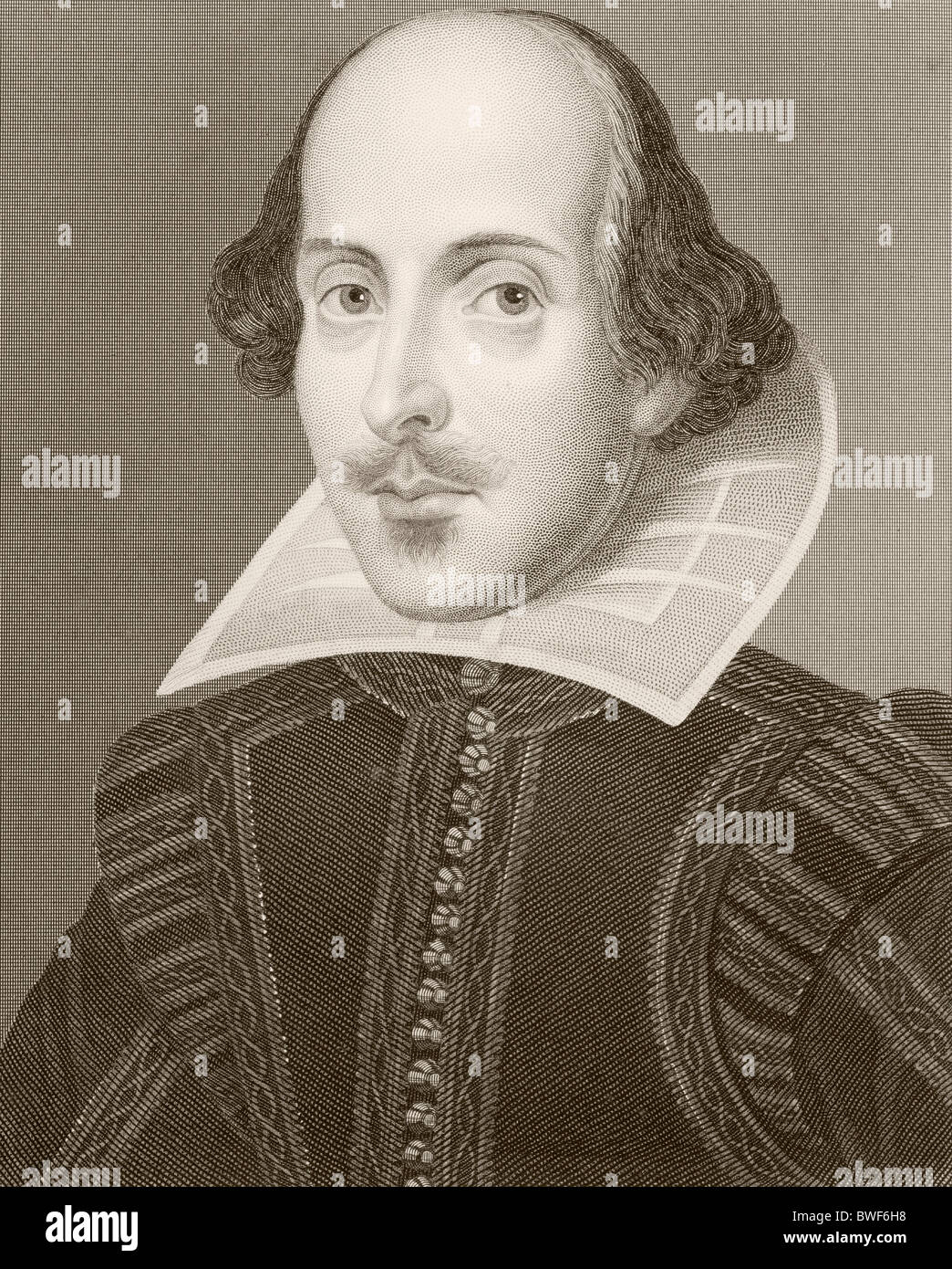 William Shakespeare, 1564 - 1616. Englische Dramatiker und Dichter. Stockfoto