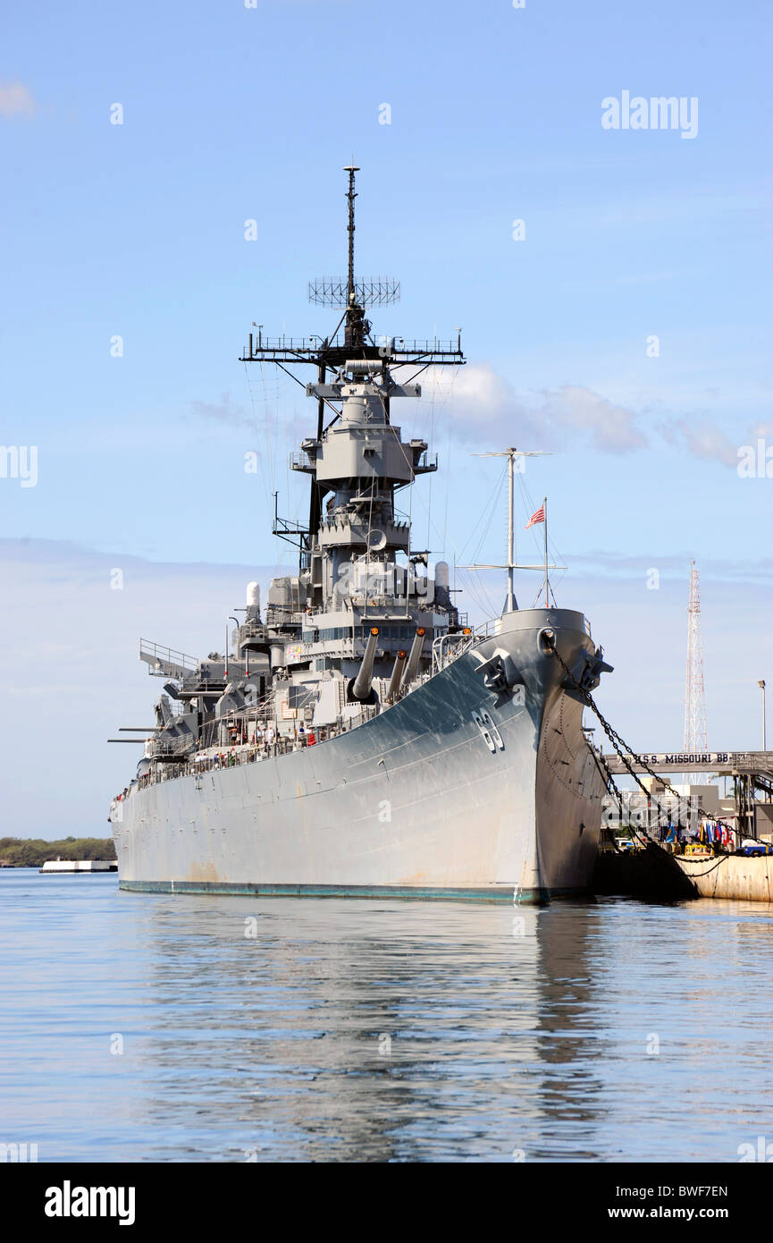 USS Missouri Pearl Harbor Pacific National Monument Ford Hawaii-Insel Stockfoto