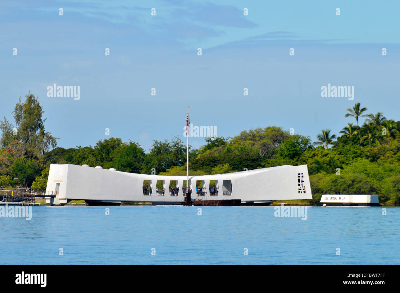 USS Arizona Memorial Pearl Harbor Pacific National Monument Hawaii Battleship Row Stockfoto