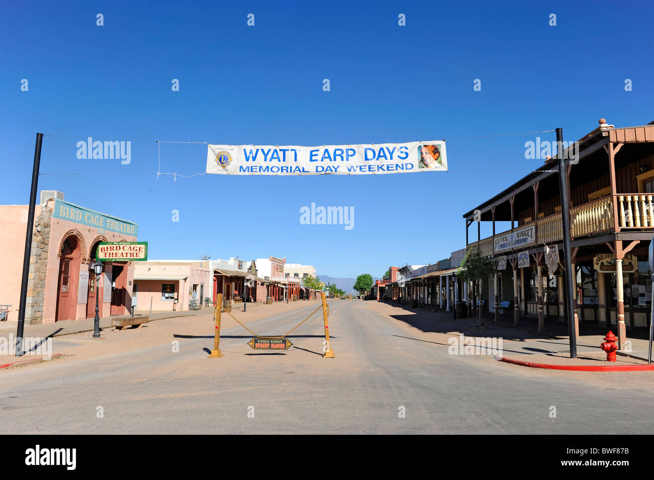 Wyatt Earp Tage Tombstone Arizona Stockfoto