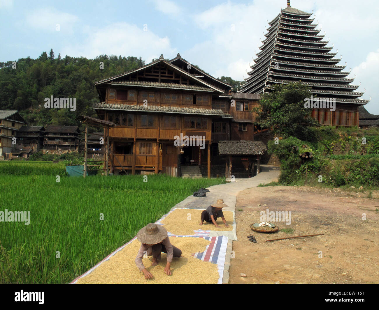 Dong Minderheit Chengyang Dorf in Sanjiang, Provinz Guangxi, China Stockfoto