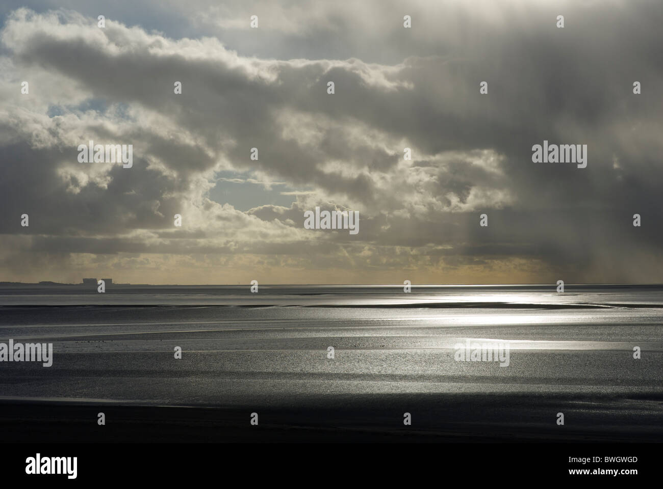 Kernkraftwerk Heysham und Morecambe Bay, Lancashire, England UK Stockfoto