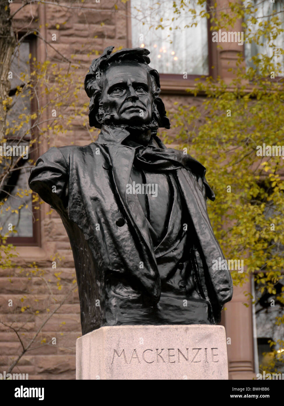 Statue von William Lyon Mackenzie, erster Bürgermeister von Toronto Stockfoto