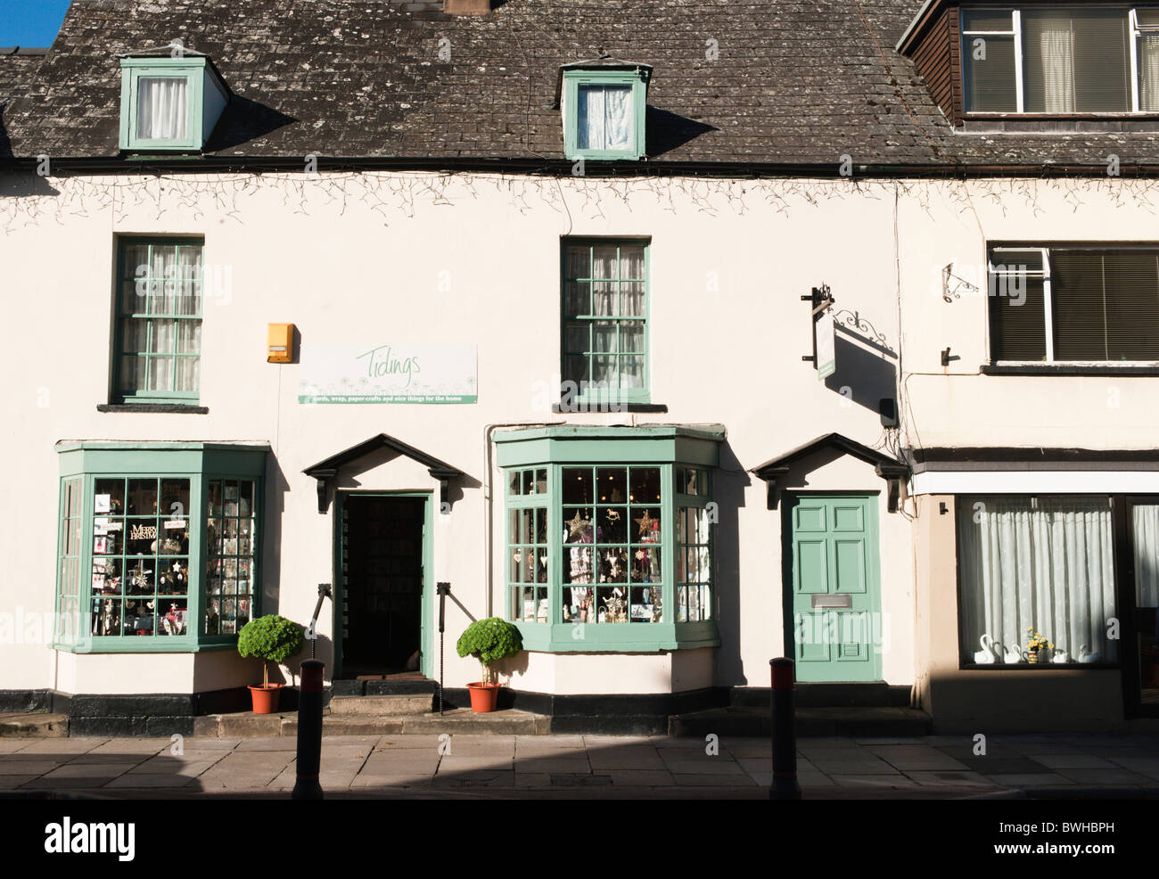 Geschenkartikel-Shop in Monnow Street, Monmouth Stockfoto