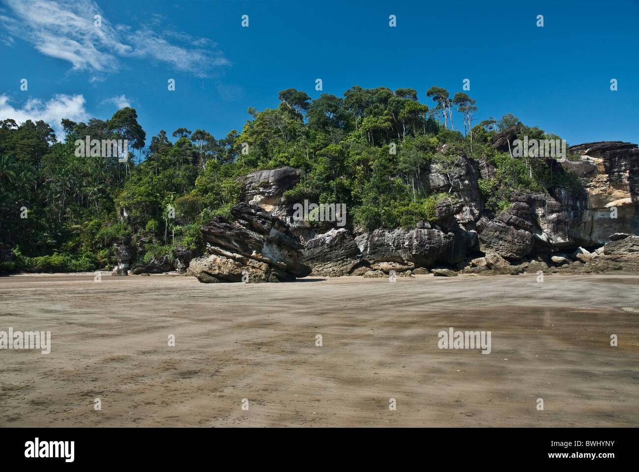 Strand von Bako Nationalpark, Sarawak, Borneo, Malaysia Stockfoto