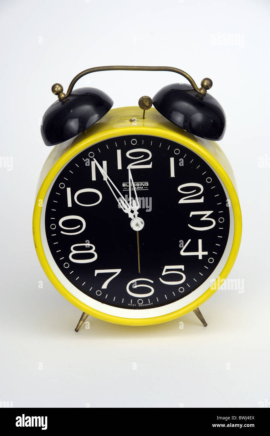 Alarm Clock Uhr 11:50 Symbol Studio innen Zeit Uhren Stockfoto