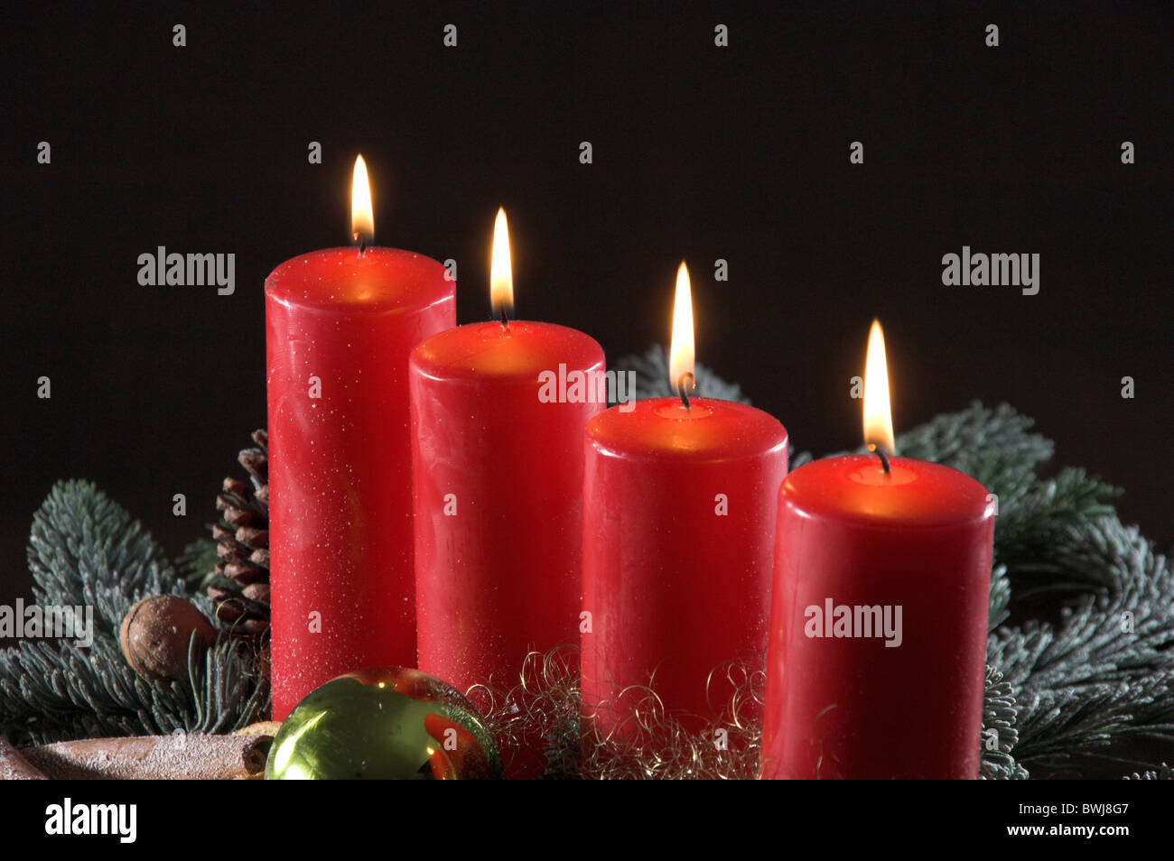 Advent Kranz vierten Advent Kerzen Dekoration Schmuck Advent Zeit