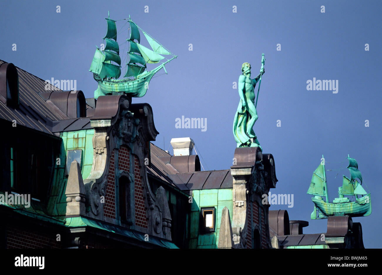 Europa, Deutschland, Hamburg, Giebel von der Globushof Stockfoto