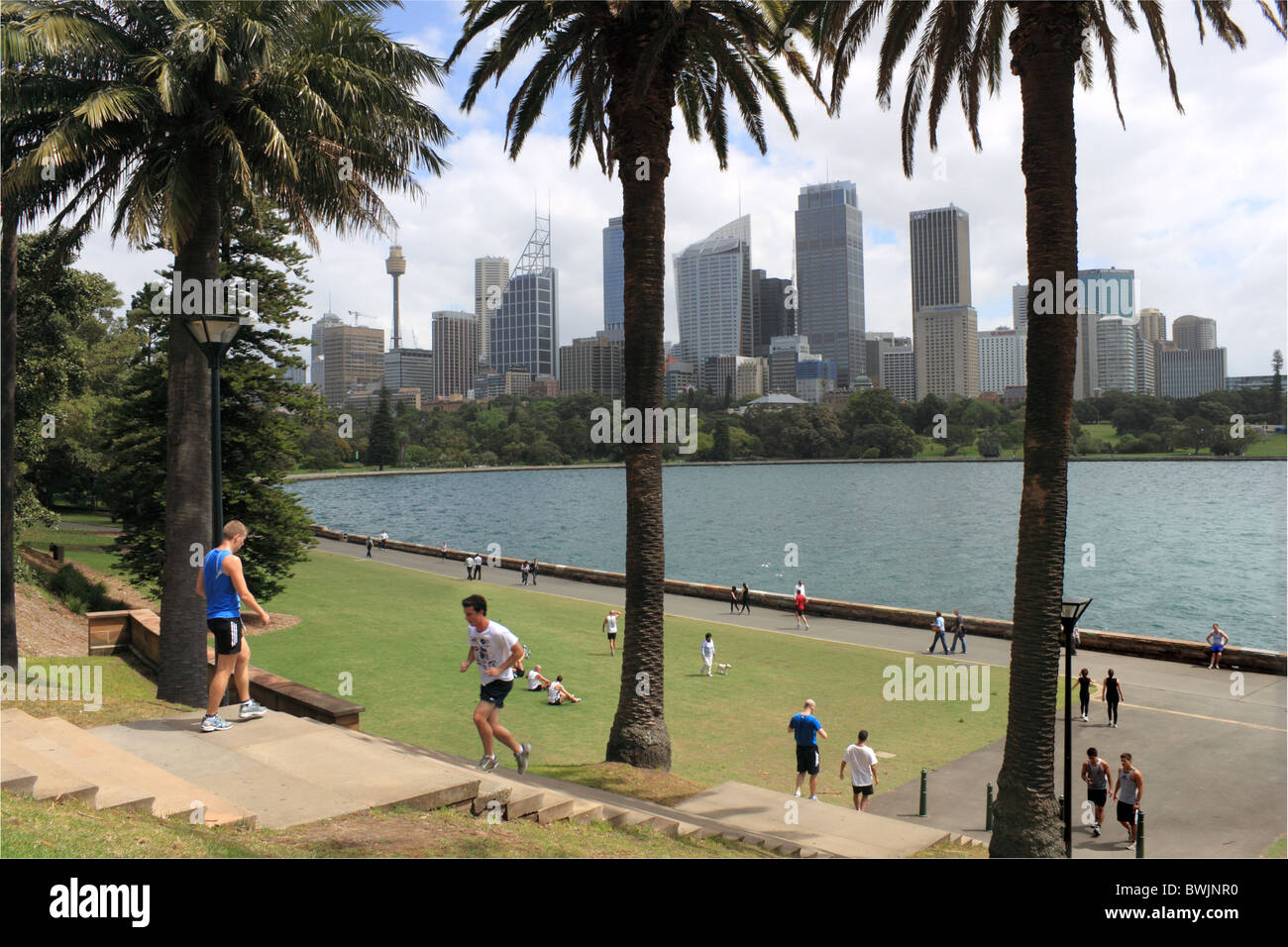 Flotte Schritte, Royal Botanic Gardens, Frau Macquarie Punkt, Farm Cove, Sydney, New South Wales, NSW, Ost-Australien, Australien Stockfoto