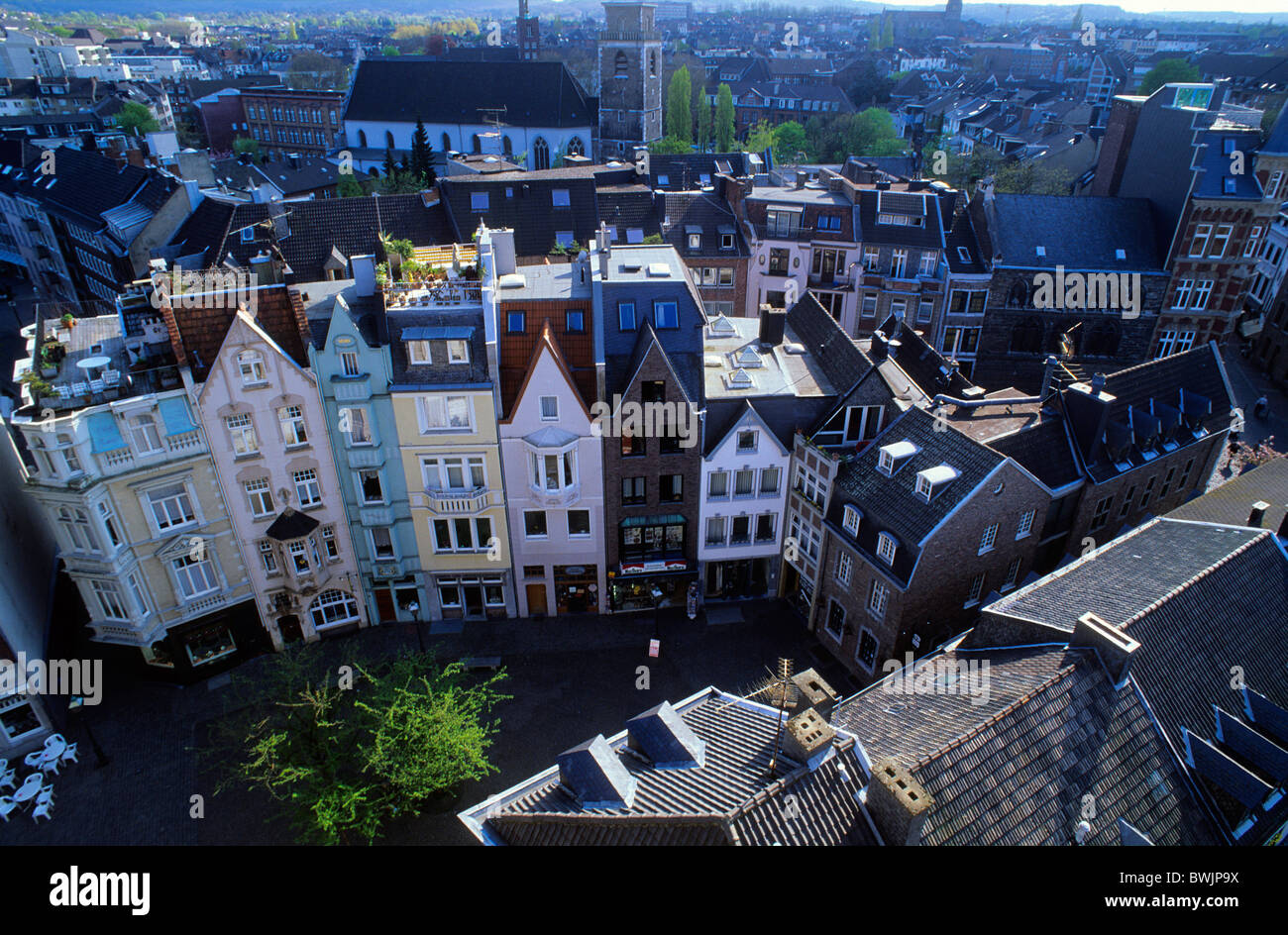 Europa, Deutschland, Nordrhein-Westfalen, Aachen, Ansicht der Aachener Altstadt Stockfoto