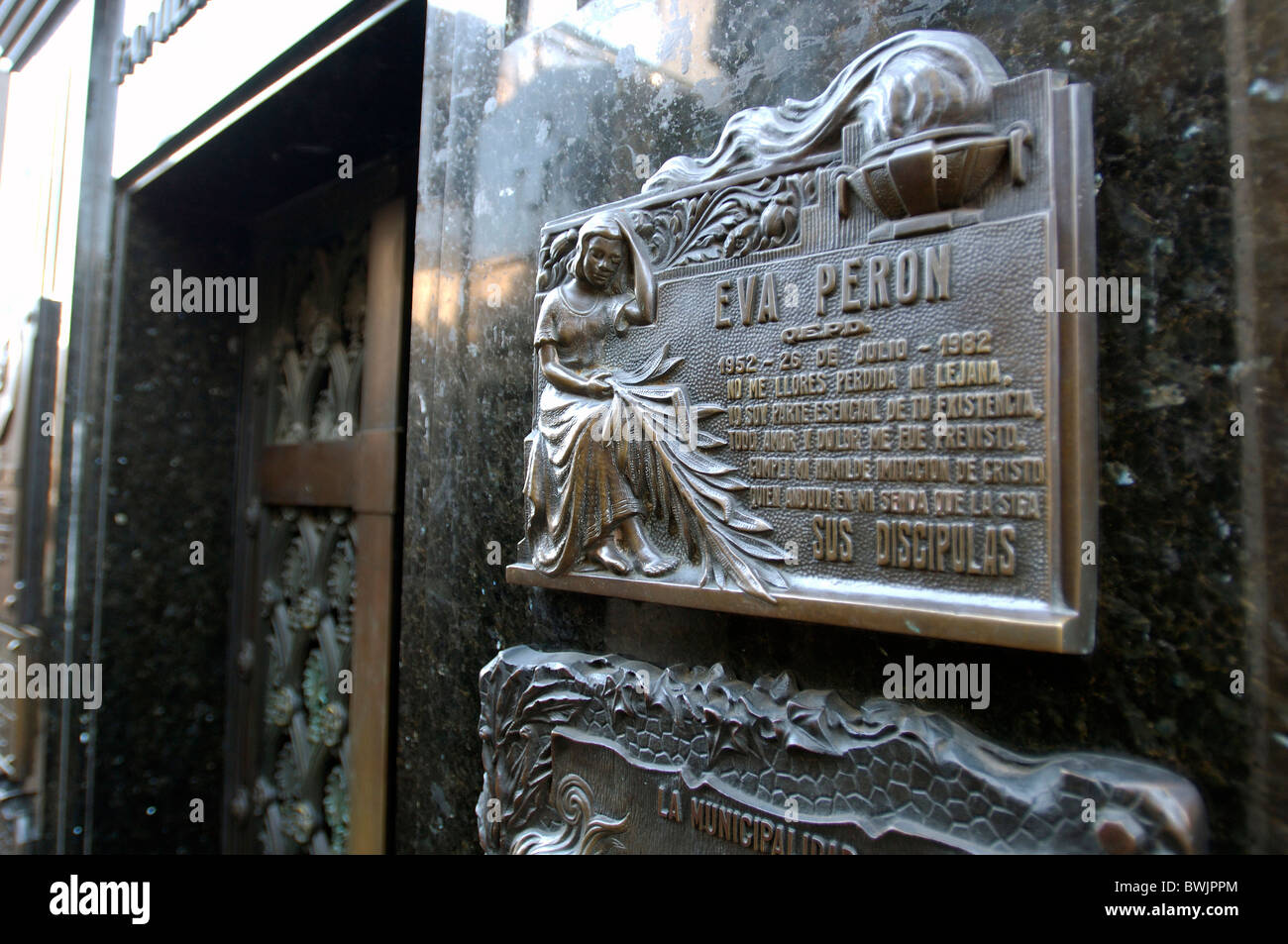 Evita Eva Peron Grab Friedhof Cementerio De La Recoleta Recoleta Buenos Aires Argentinien Südamerika Stockfoto