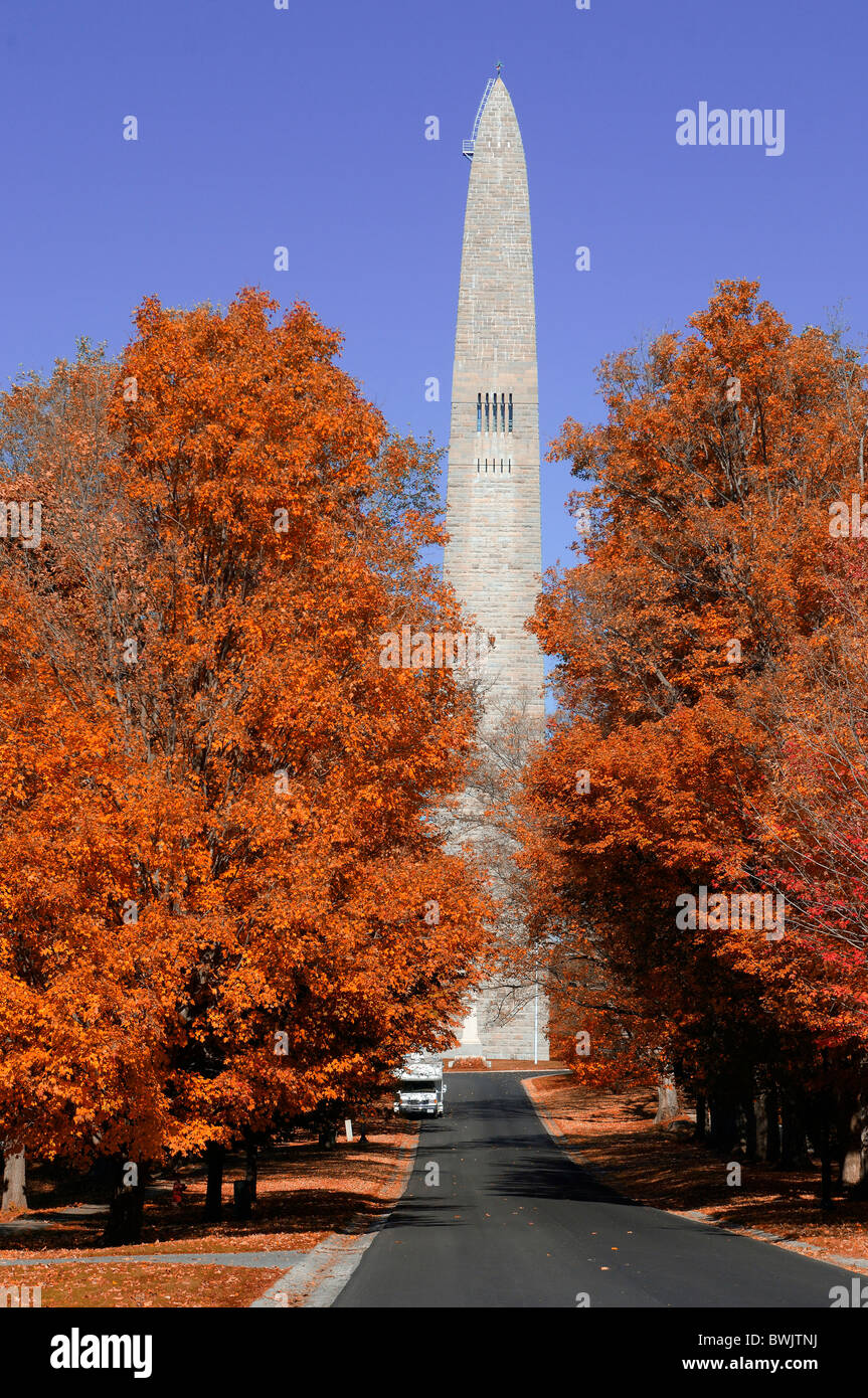 Bennington Battle Monument Obelisk Denkmal Krieg Denkmal Krieg amerikanische Unabhängigkeit Krieg Herbst Old Bennington ich Stockfoto