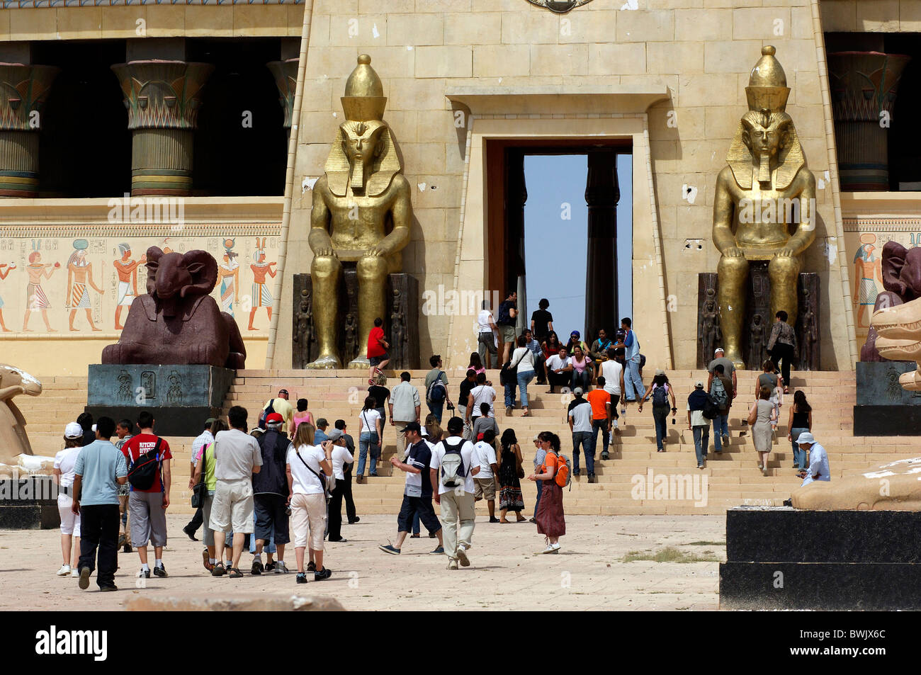 Atlas Film Film Studios Ägypten Nordafrika Simulation dummy Film Film Film Landschaft Landschaft Hintergrund Tourist Besucher Stockfoto