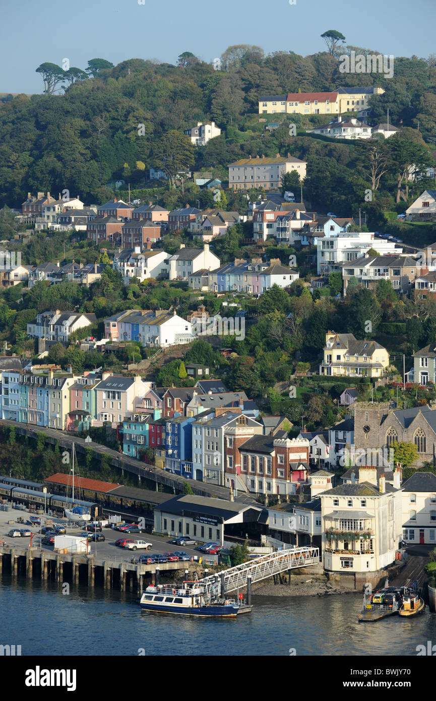 Hillside Eigenschaften Dartmouth Devon Uk Stockfoto