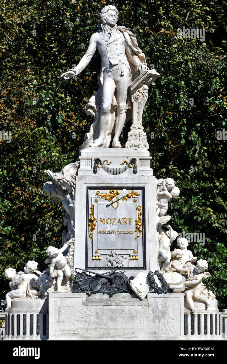 Mozart-Statue, Wien, Österreich, Europa Stockfoto