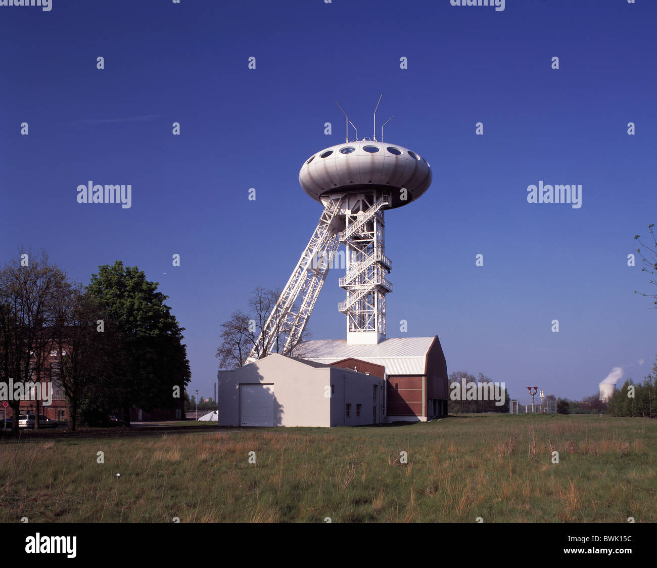 Forschungszentrum und Entwicklung Center Luntec Colani Ei UFO Architektur modern Luigi Colani Luen Ruhrgebiet G Stockfoto