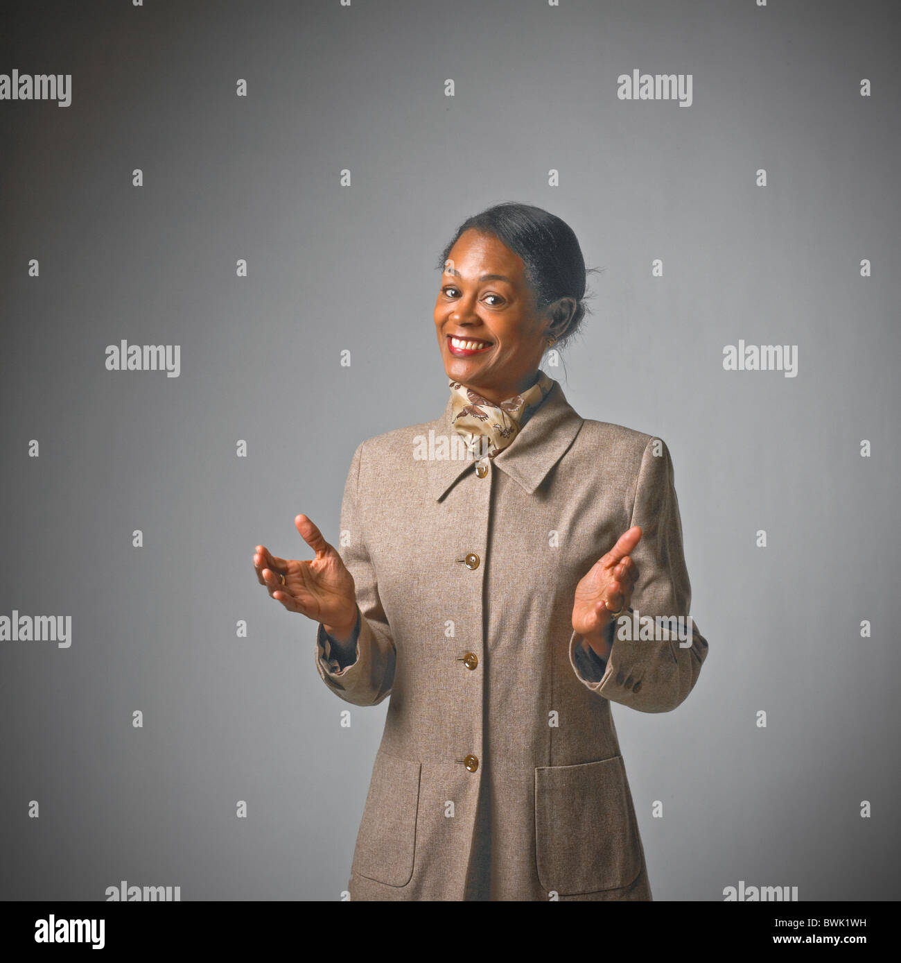 Afrikanische amerikanische weibliche Führungskraft Frau Stockfoto