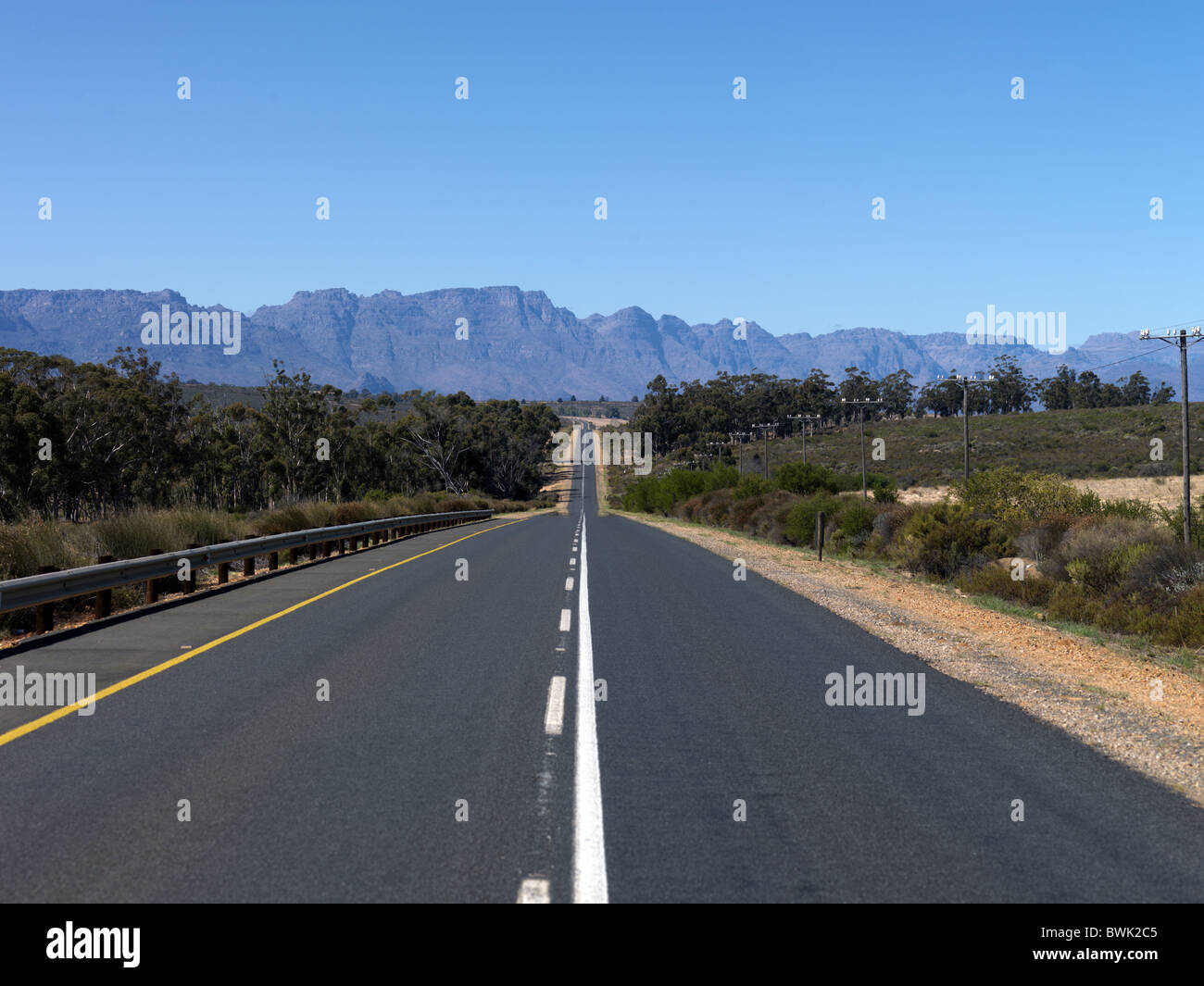 Landstraße nach Clanwilliam, Cederberg, Western Cape, Südafrika Stockfoto