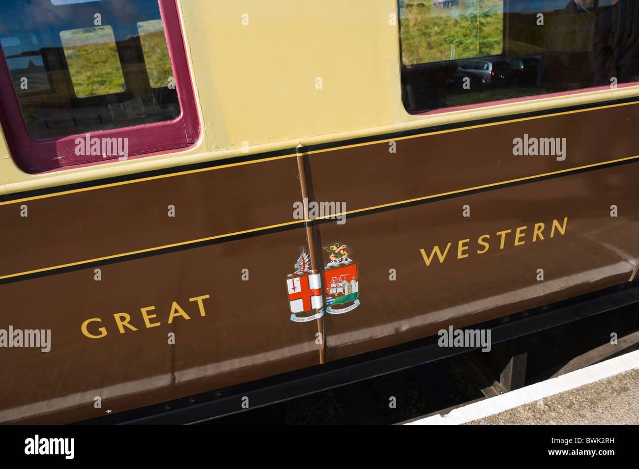GWR Autocoach Wagen Stockfoto