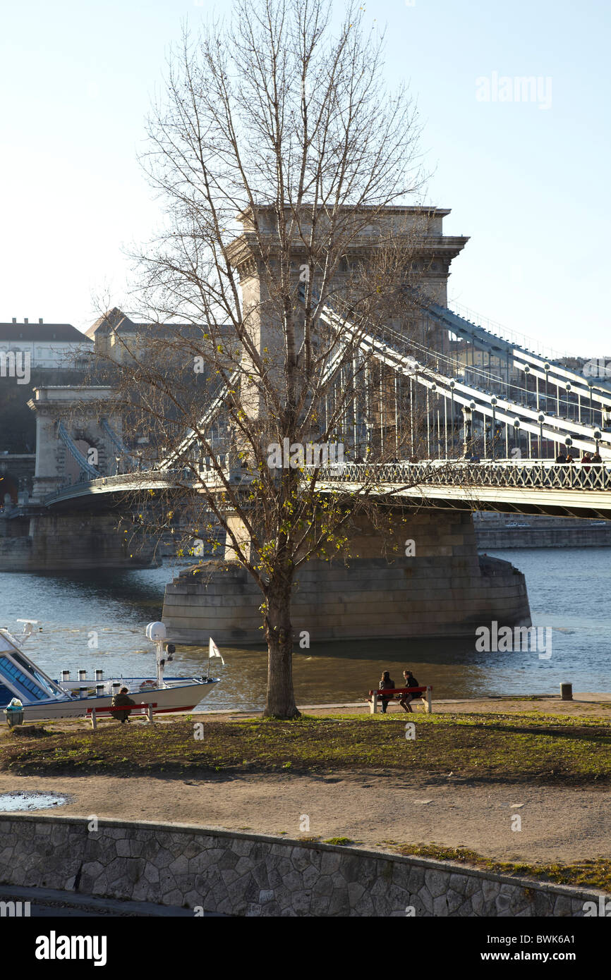 Kettenbrücke, Budapest, Hungury Stockfoto