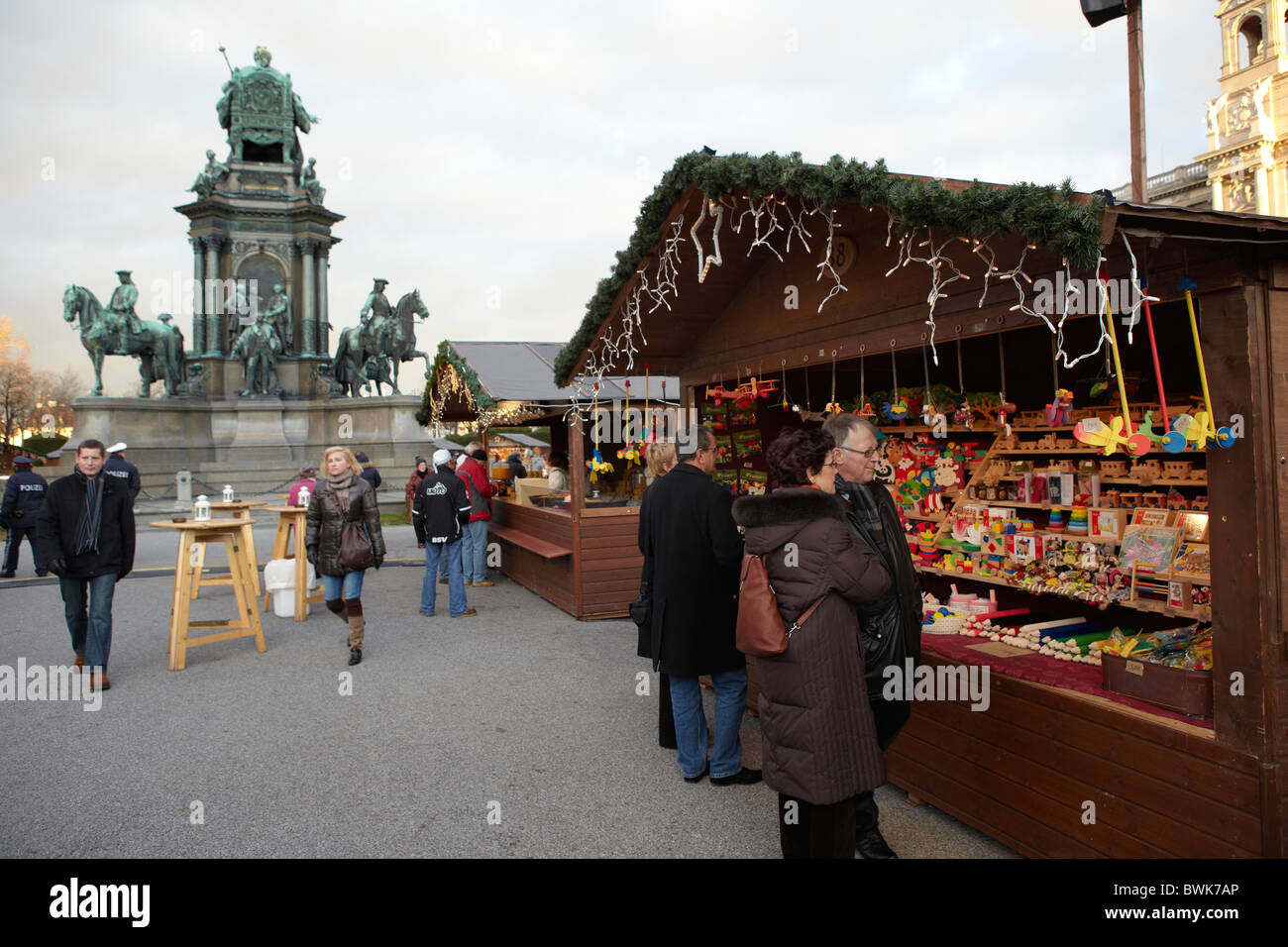 Weihnachten Markt Naturhistorisches Museum Wien Stockfoto