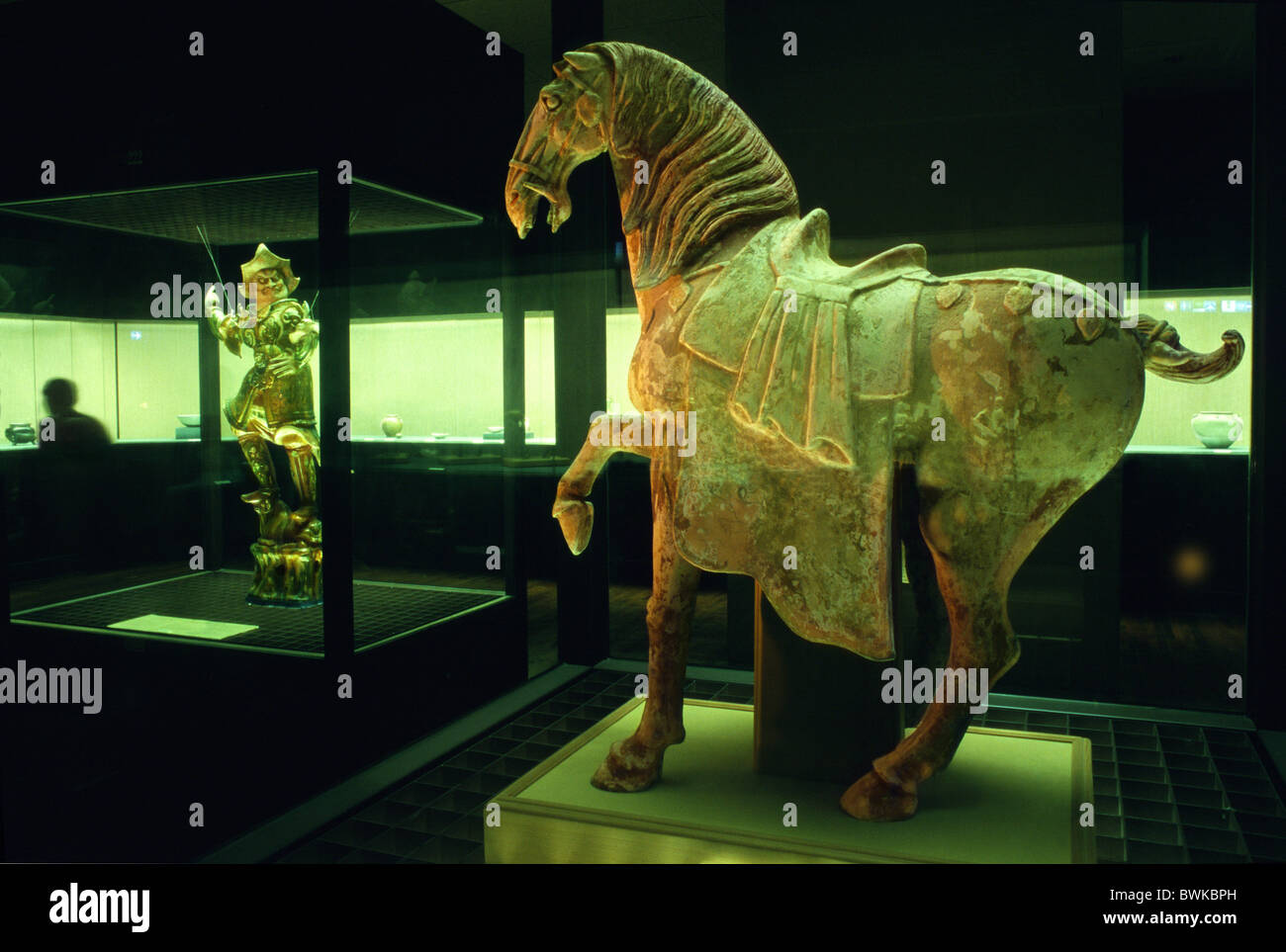 Antikes Pferd Statue am National Palace Museum in Taipei, Taiwan, Asien Stockfoto