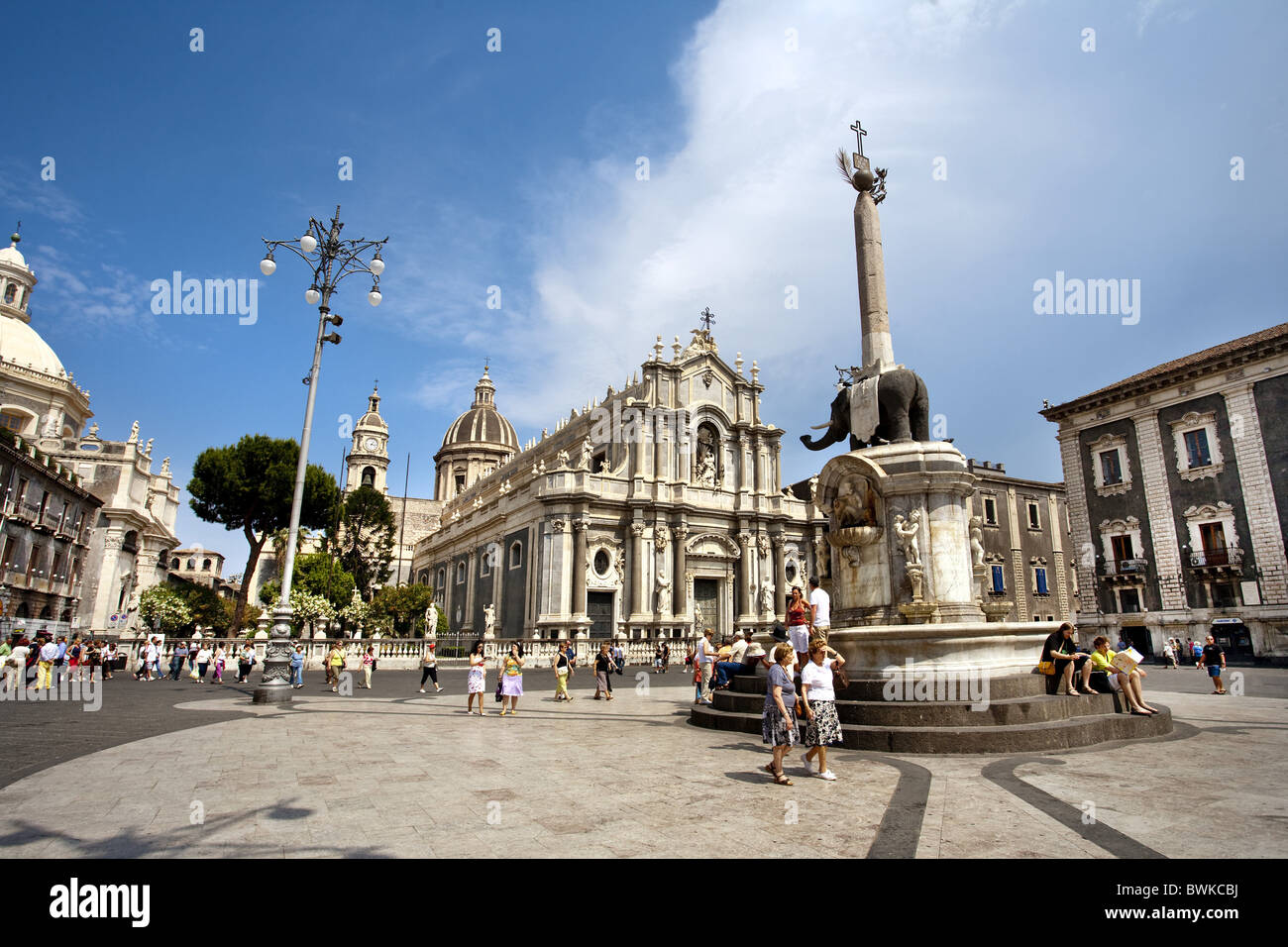Elefanten-Statue, Dom, Domplatz, Catania, Sizilien, Italien Stockfoto