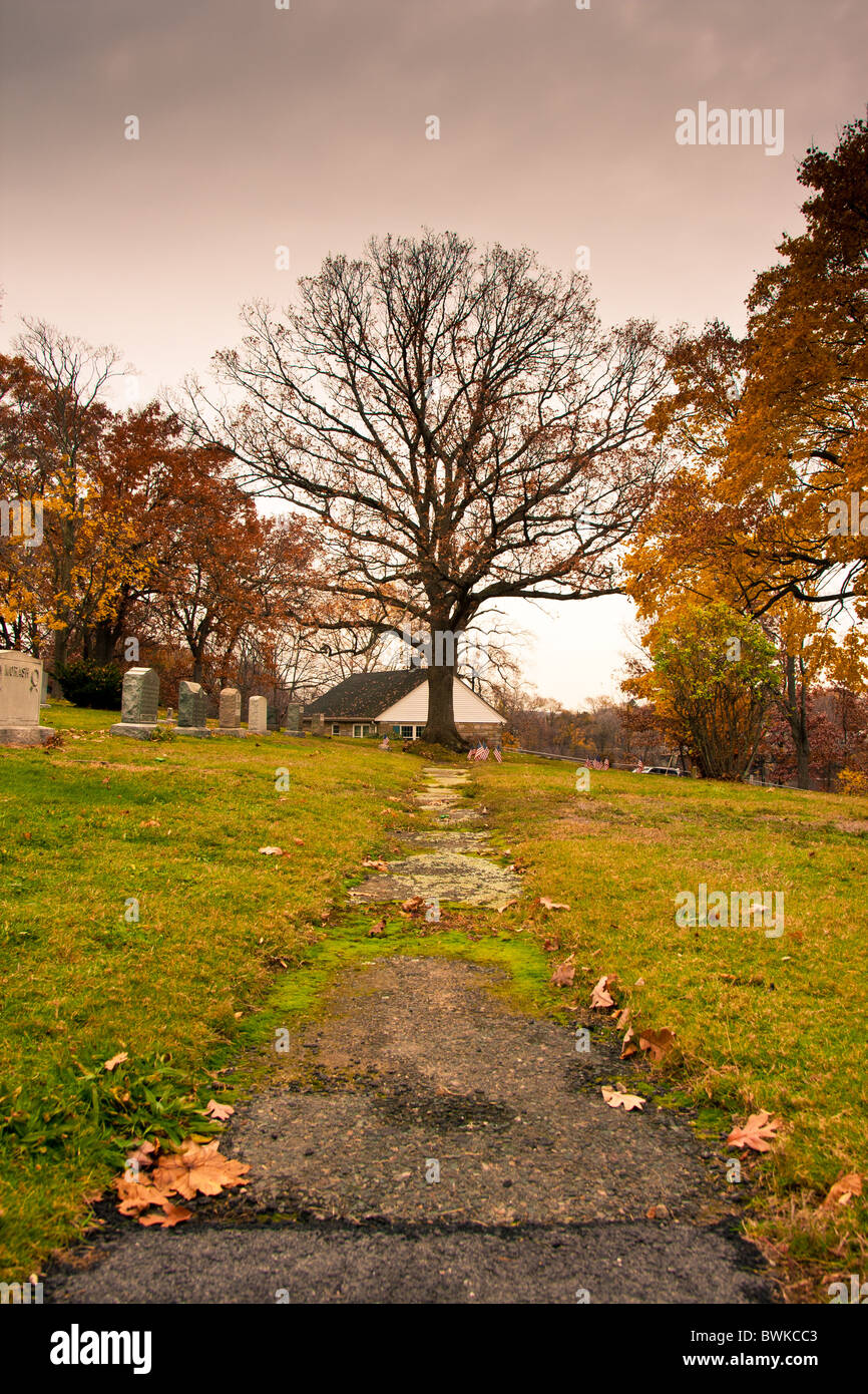 Straße zu fallen Stockfoto